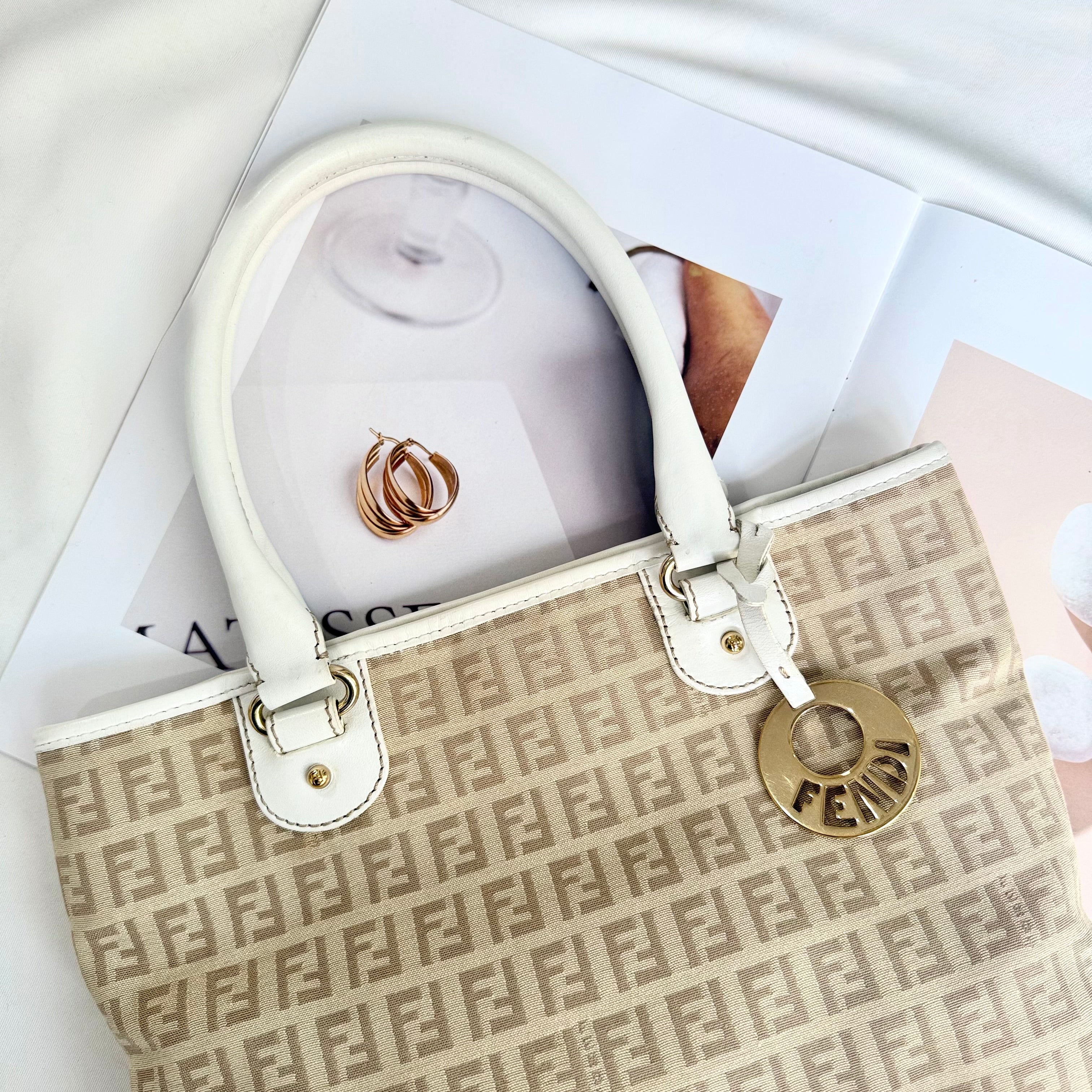 Fendi Zucchino FF Tote Bag
