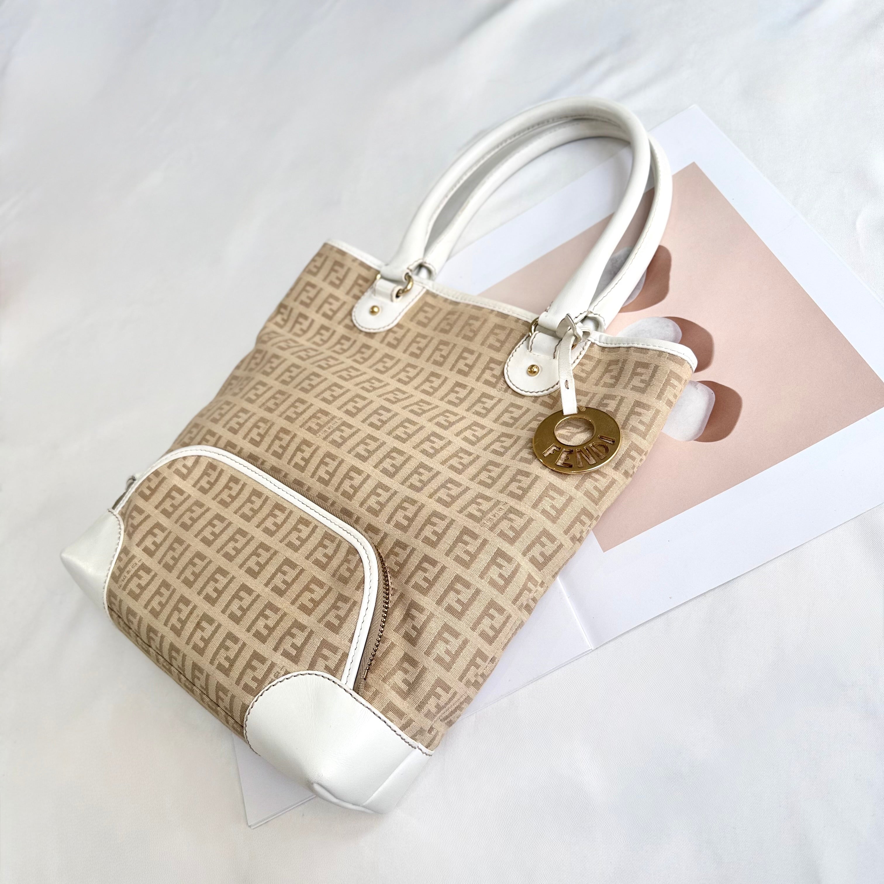 Fendi Zucchino FF Tote Bag