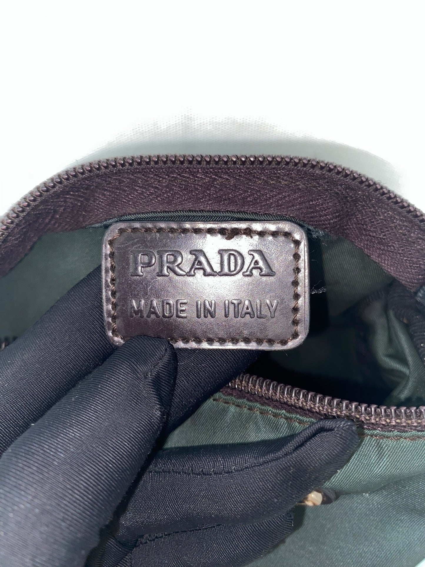 PRADA Pouch Nylon Green