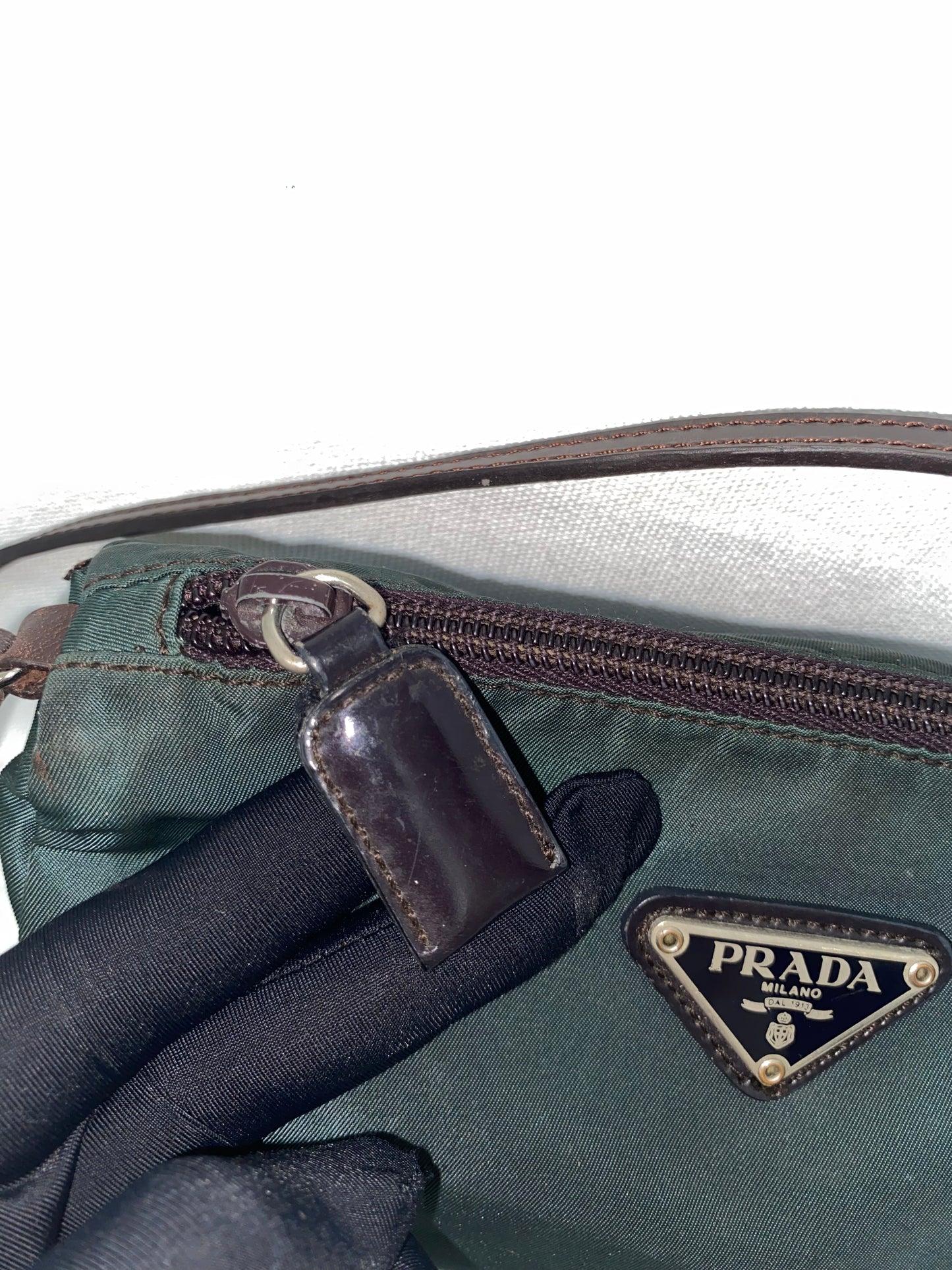 PRADA Pouch Nylon Green