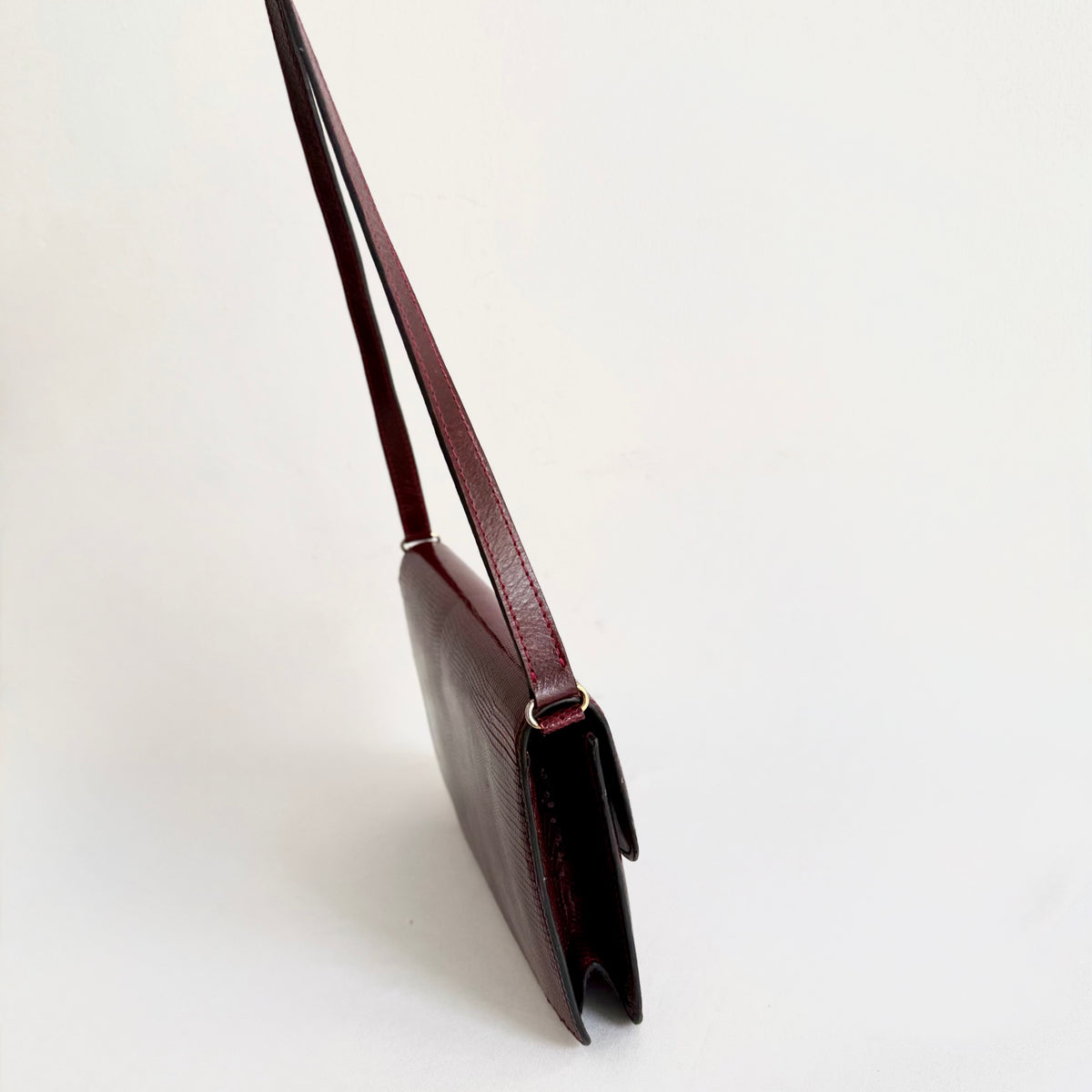 GUCCI Shoulder Bag Leather Bordeaux GHW