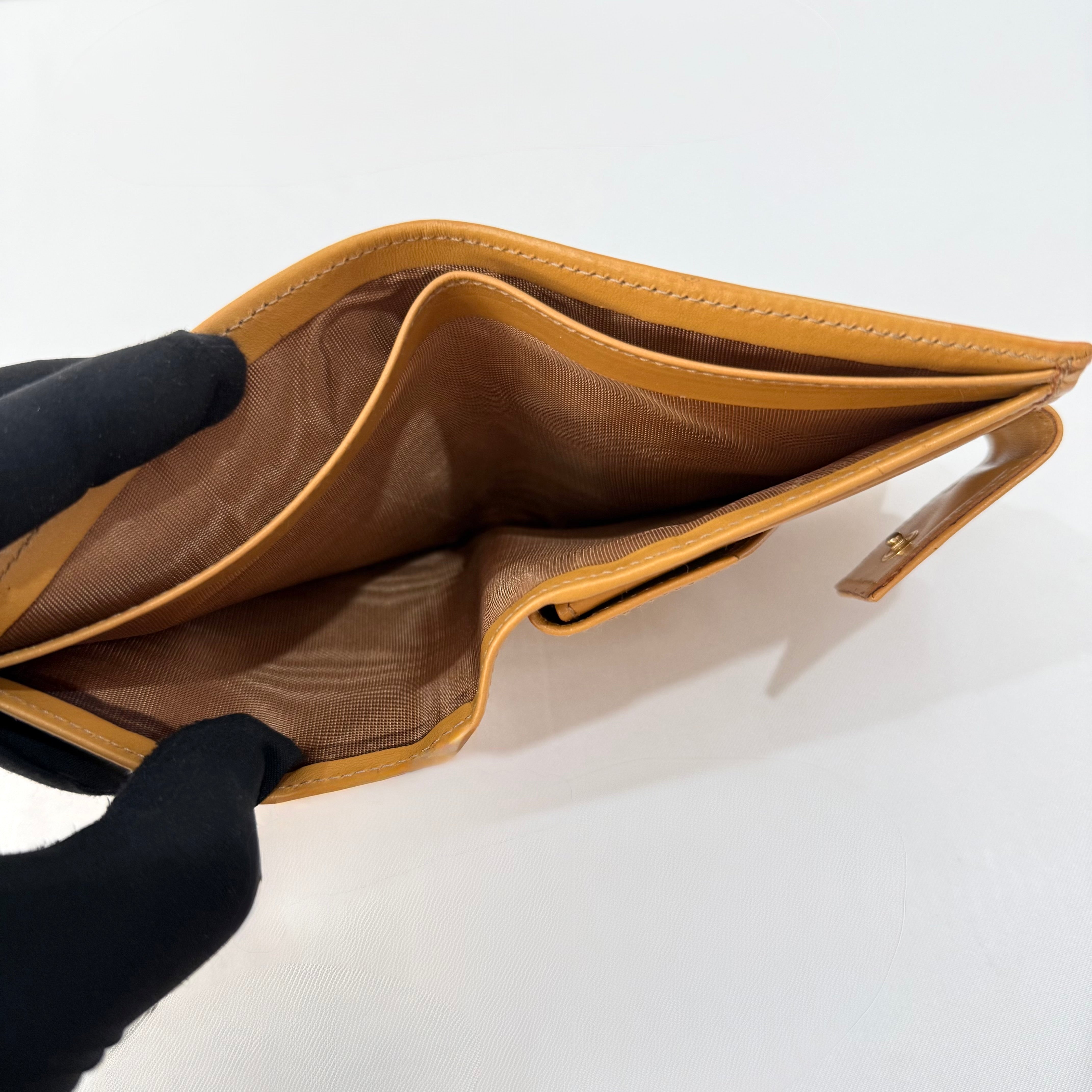Celine Triomphe Macadam Vintage Canvas Leather Wallet Bifold