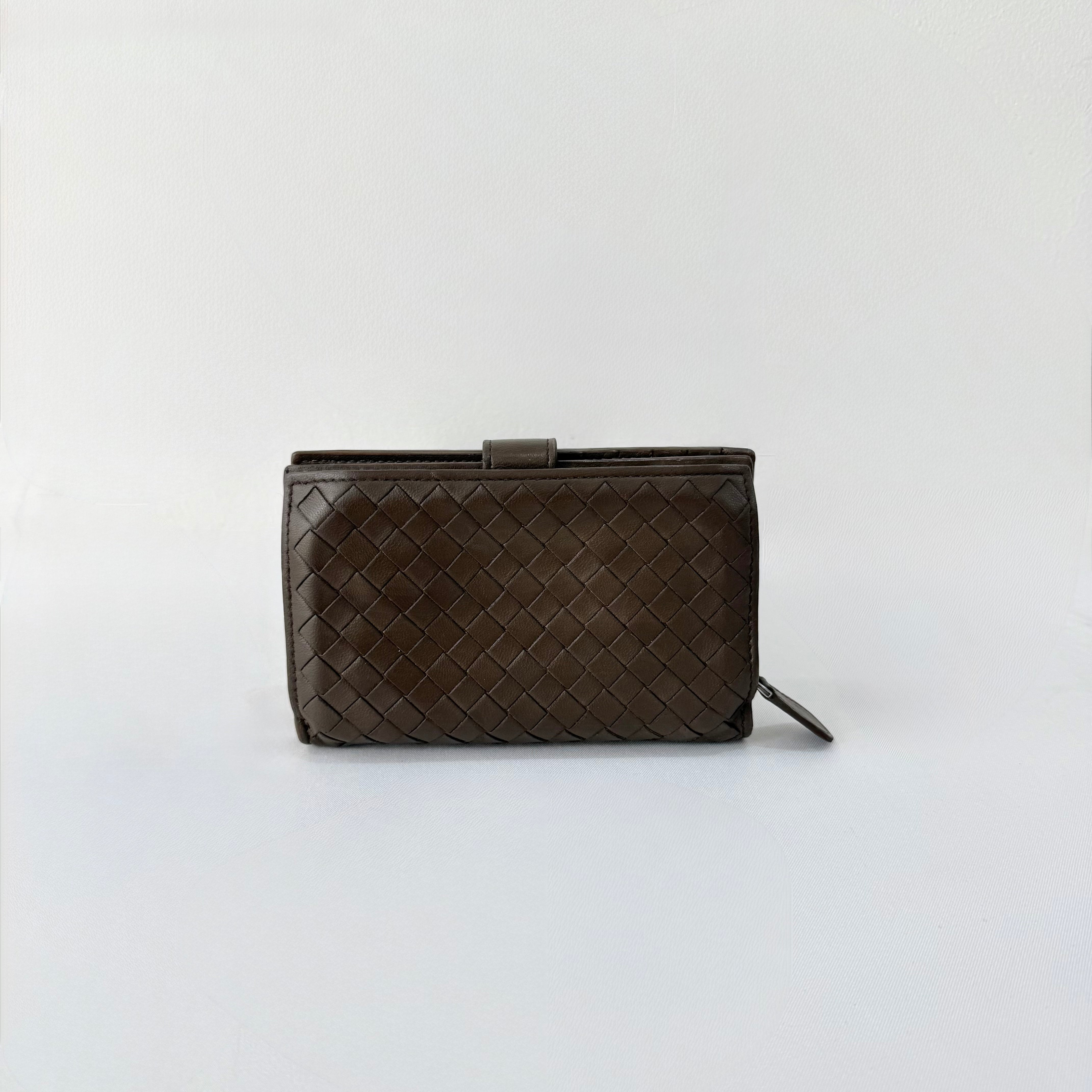 Bottega Veneta Intrecciato Leather Brown Bi-Fold Wallet