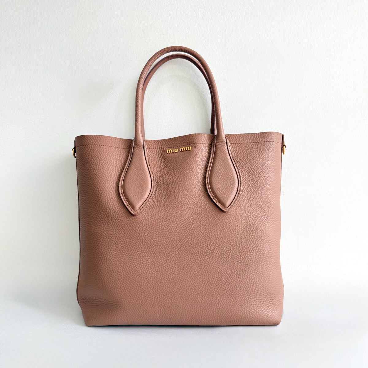 Miu Miu Brown Leather Tote Bag