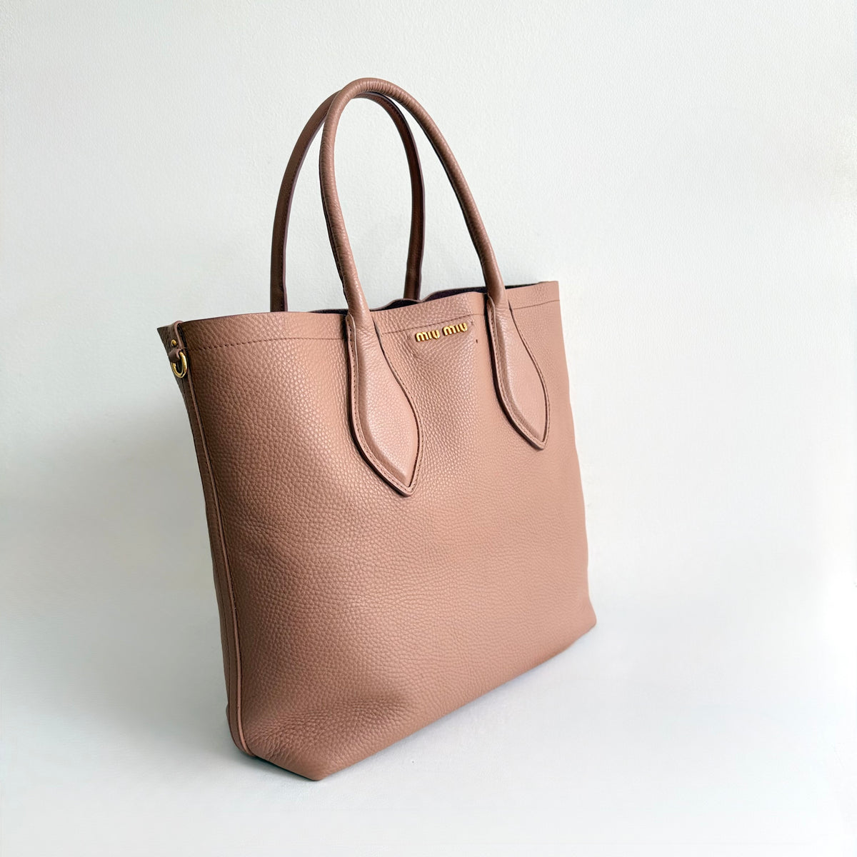 Miu Miu Brown Leather Tote Bag
