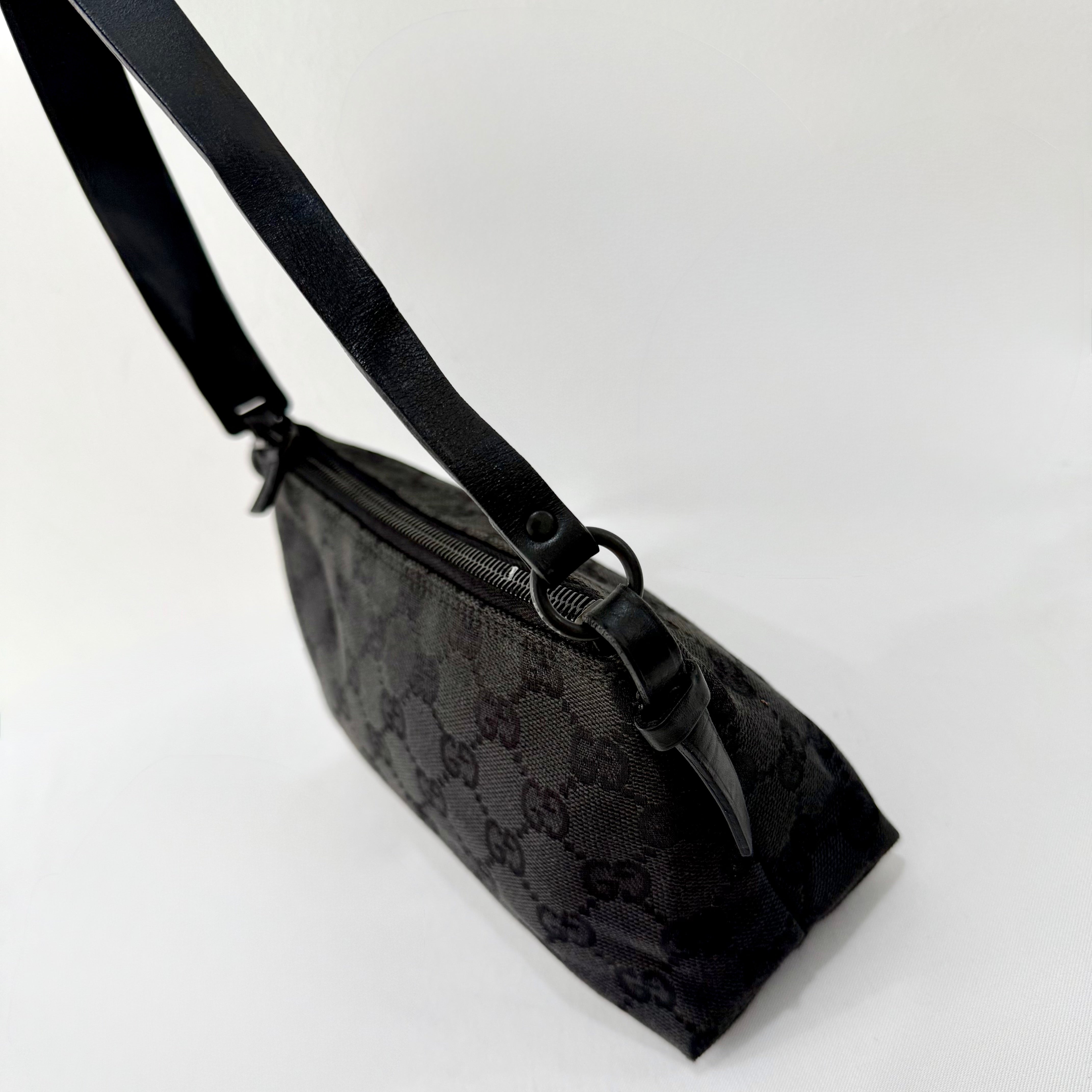 Gucci Black Monogram Pochette