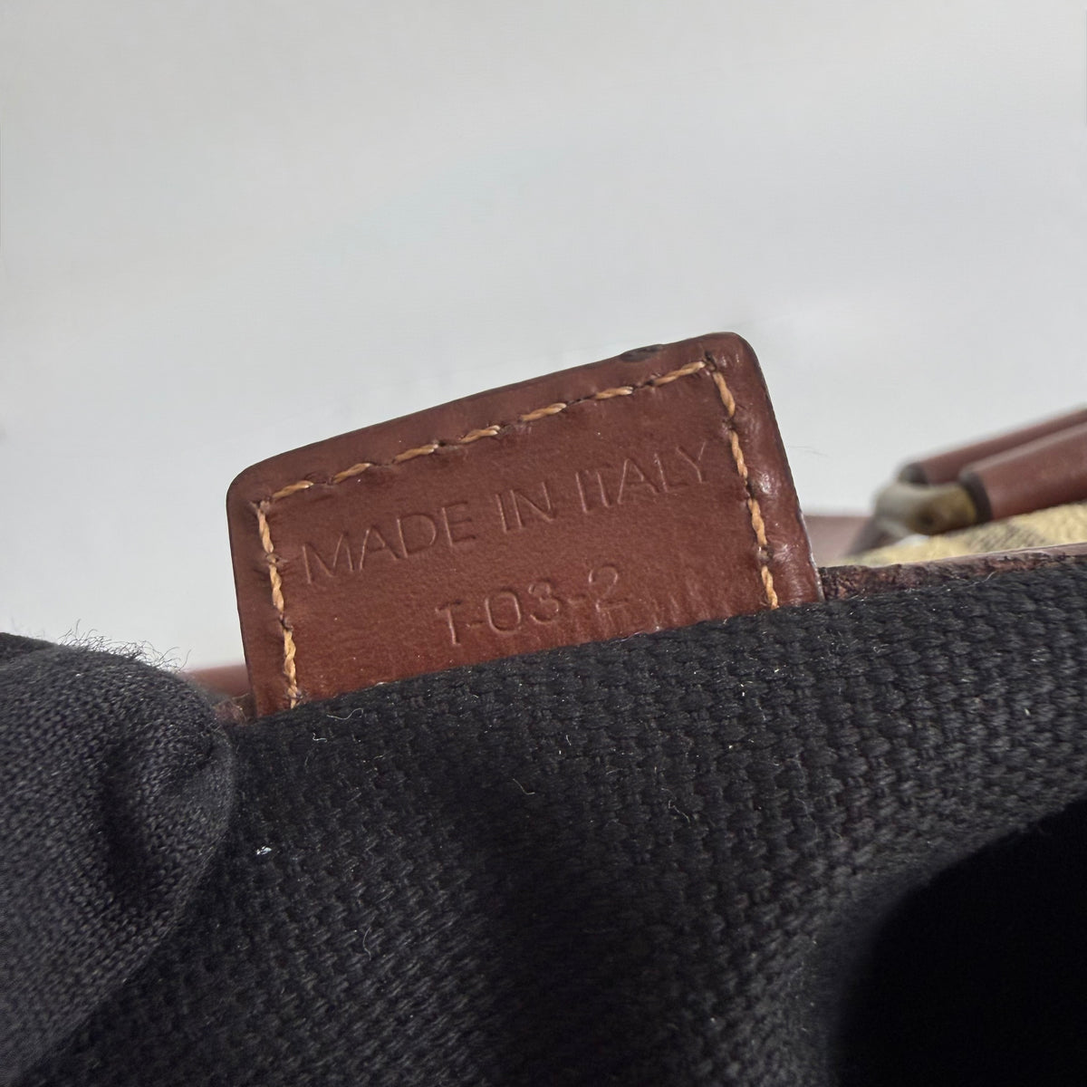 Burberry Vintage Boston Bag Haymarket Coated Canvas