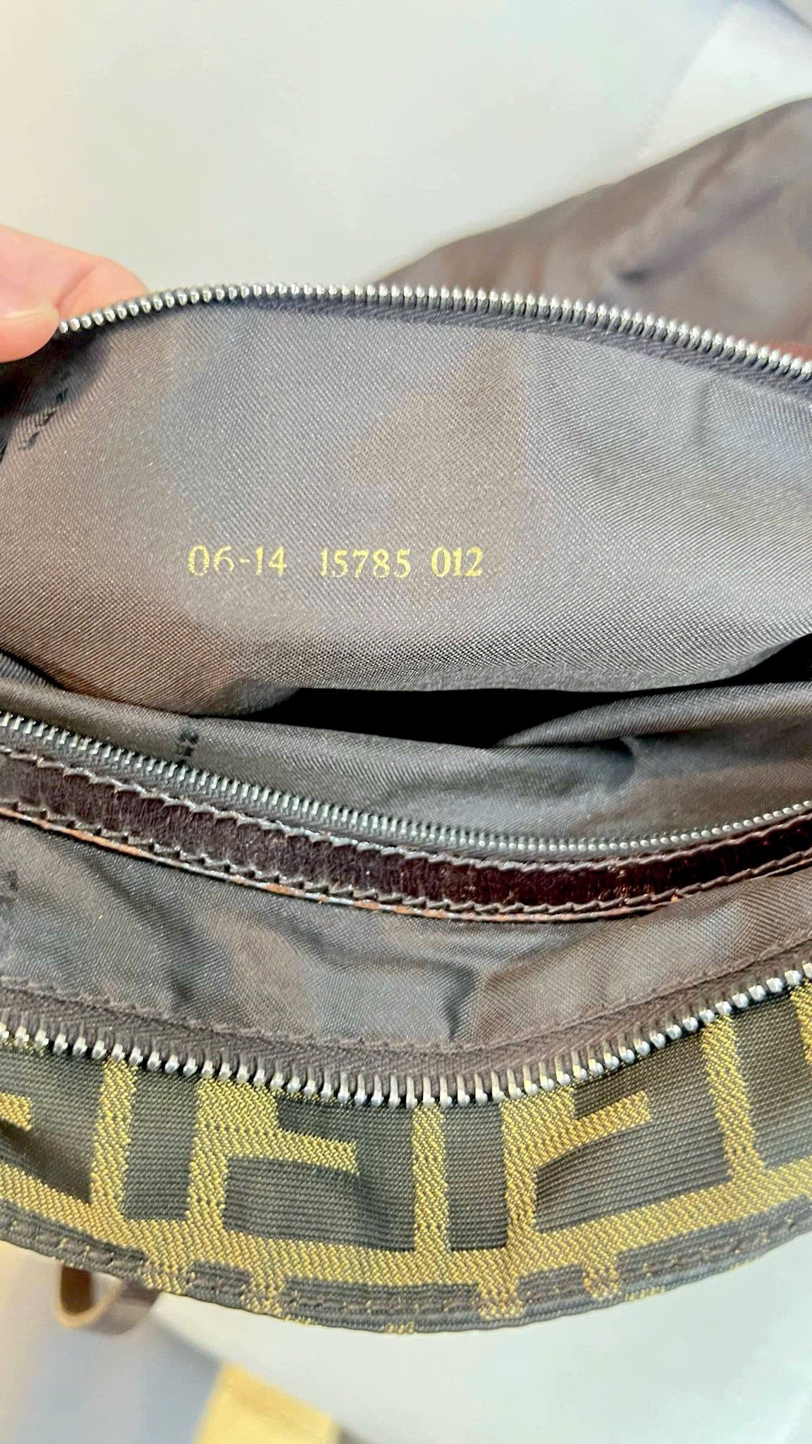 Fendi Zucca Metal Logo Tote
