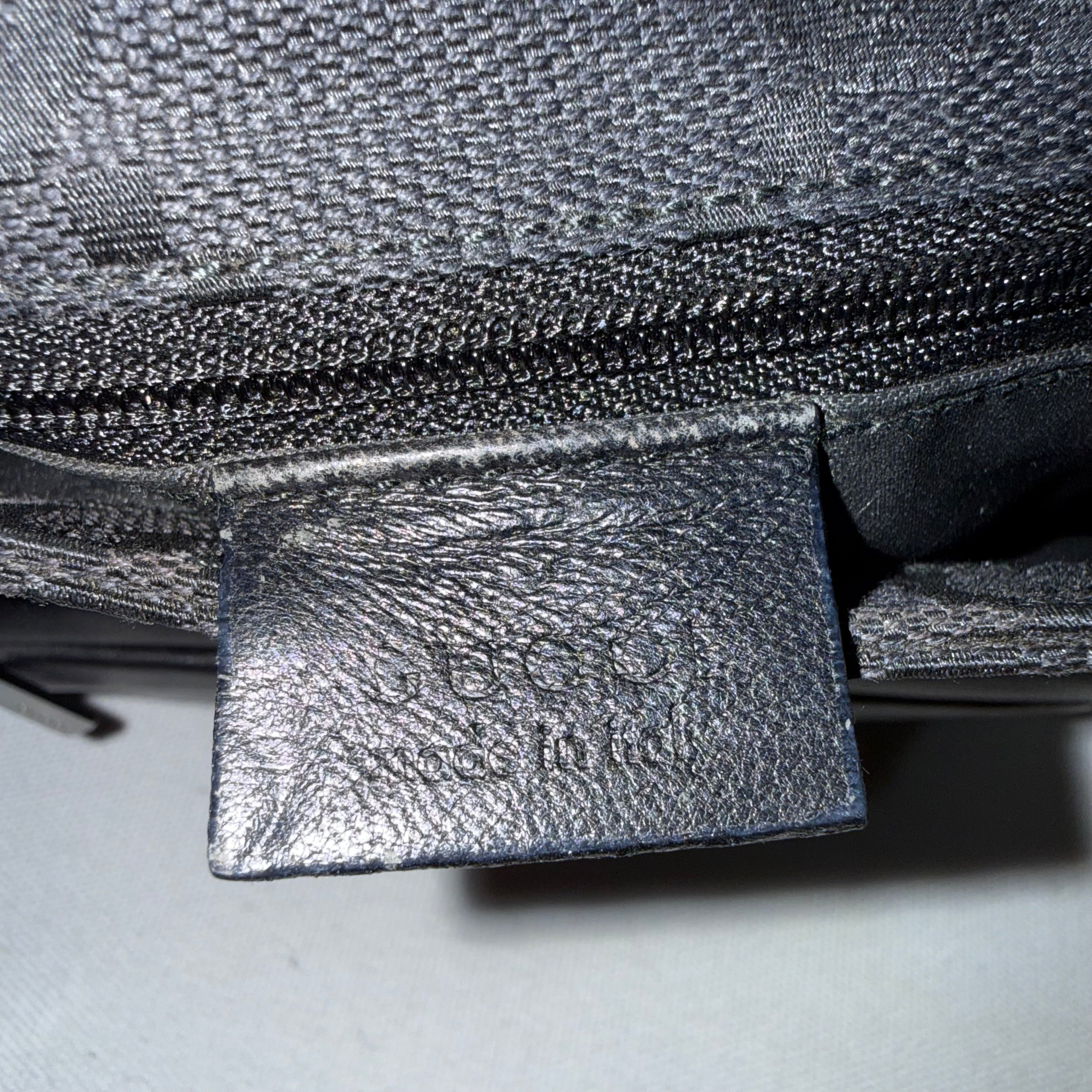 Gucci Black GG Monogram Squared Shoulder Bag