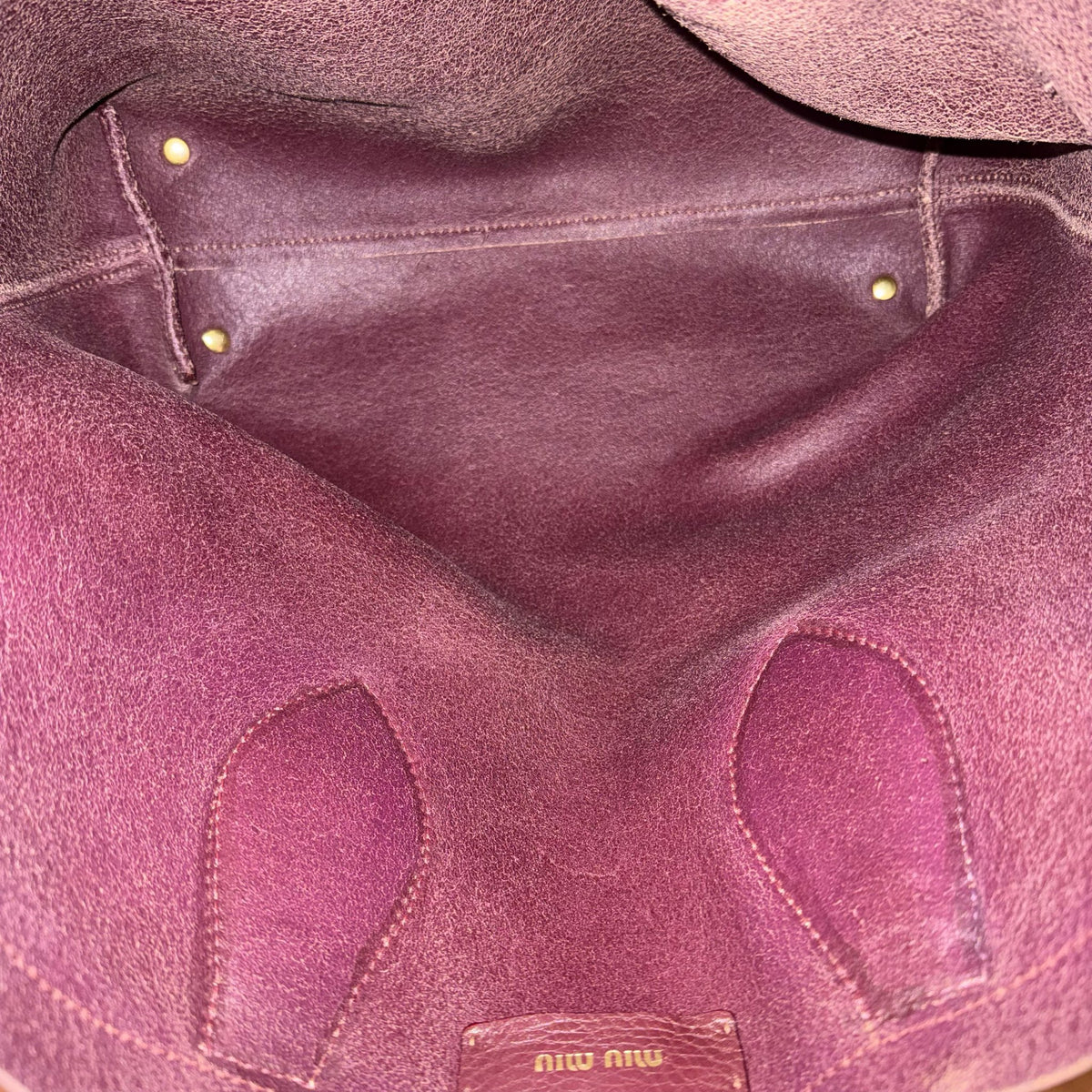 Miu Miu Brown Leather Tote Bag