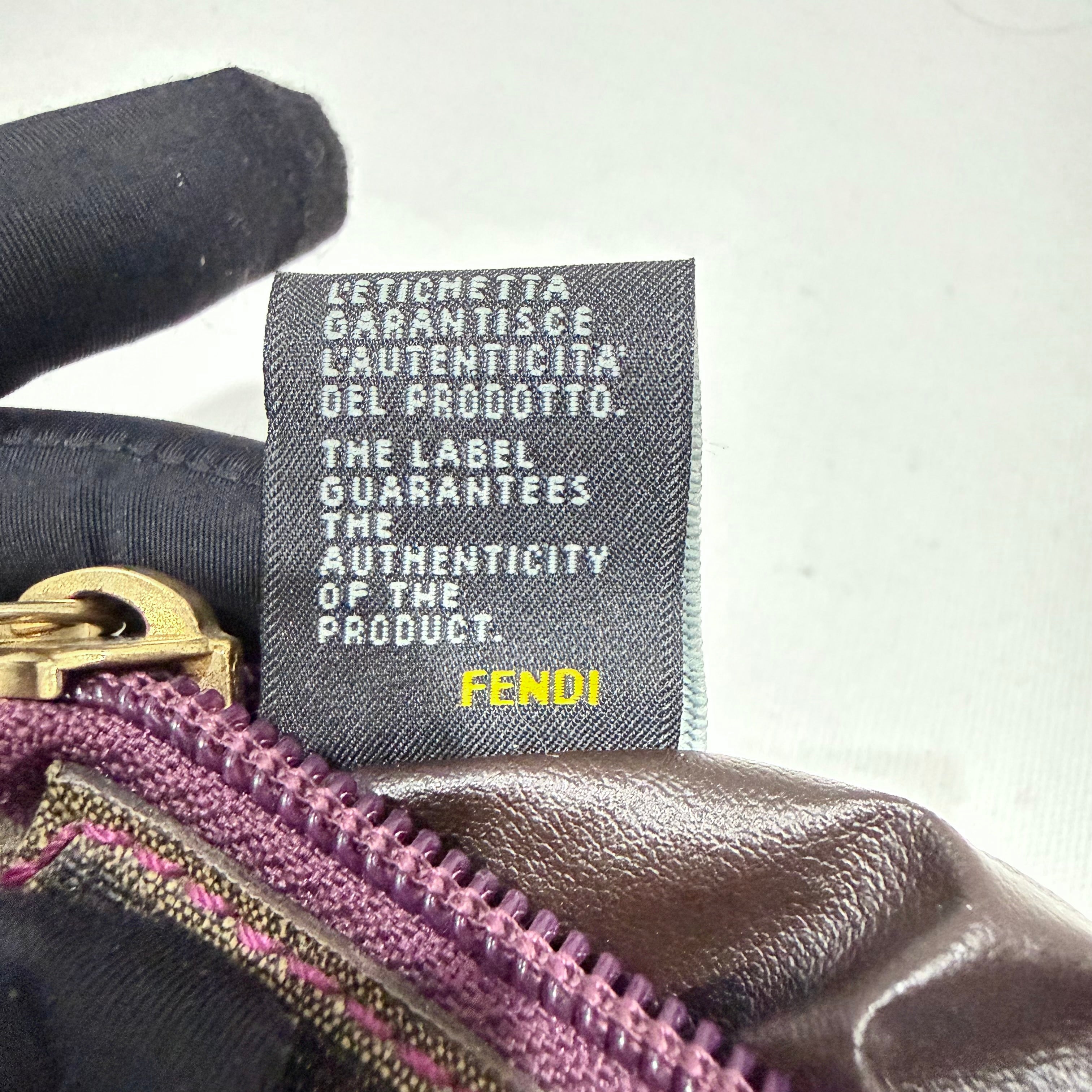 Fendi Limited Edition Zucca Spalmati Ladybug Pochette