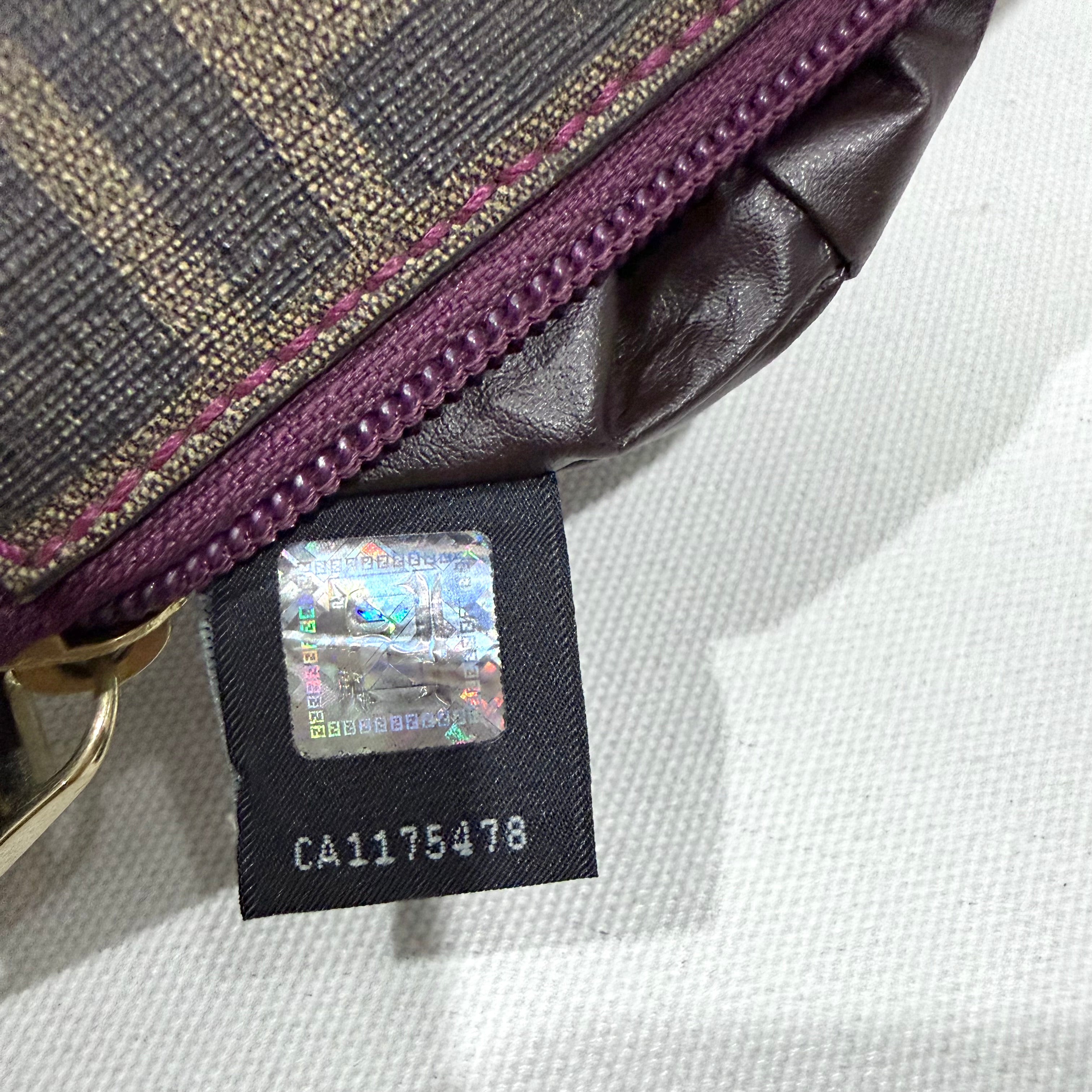 Fendi Limited Edition Zucca Spalmati Ladybug Pochette