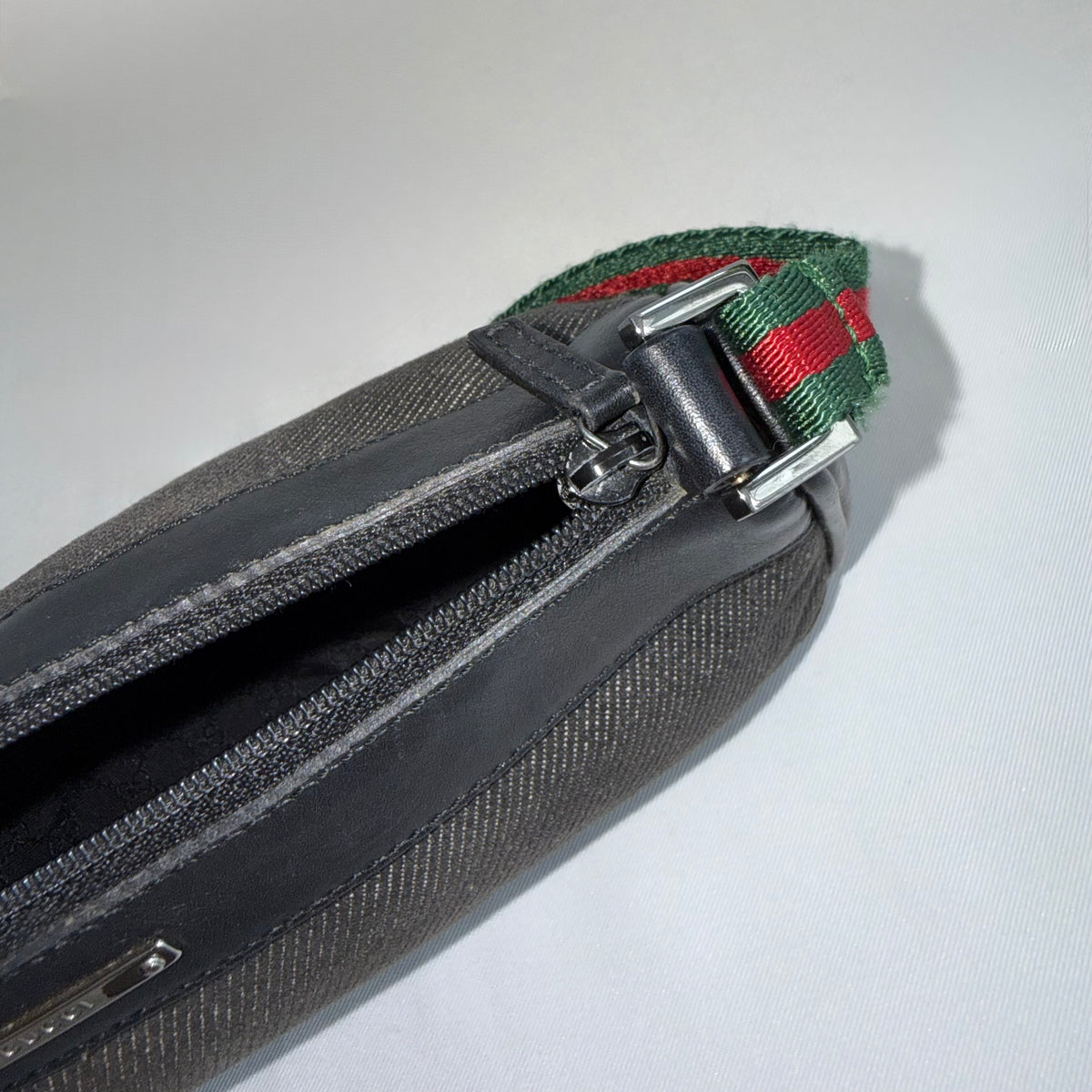 Gucci Denim Web shoulder bag