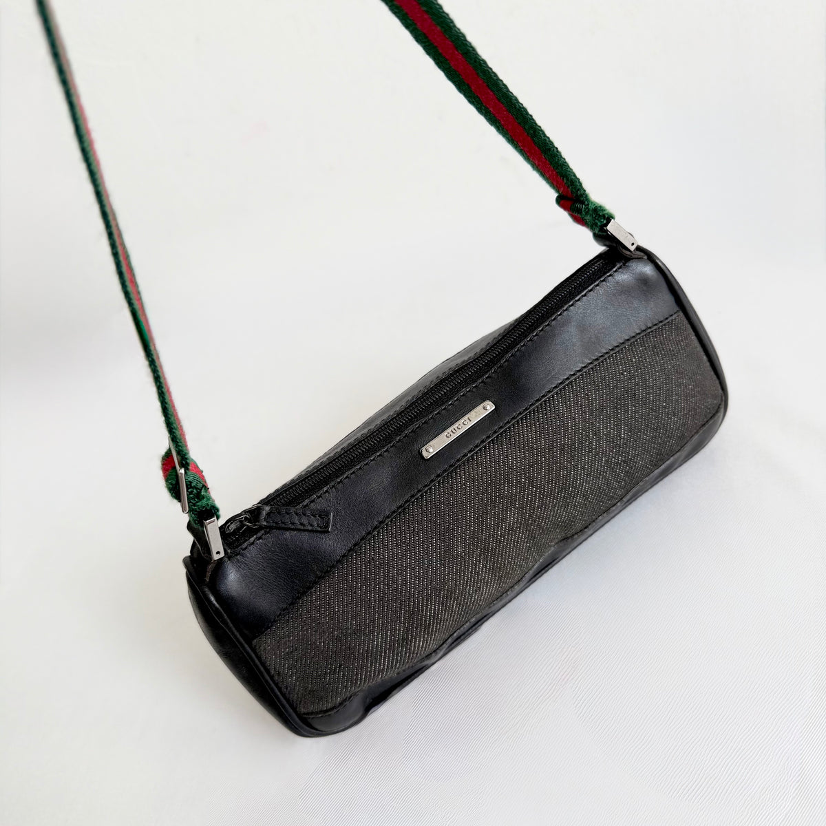 Gucci Denim Web shoulder bag