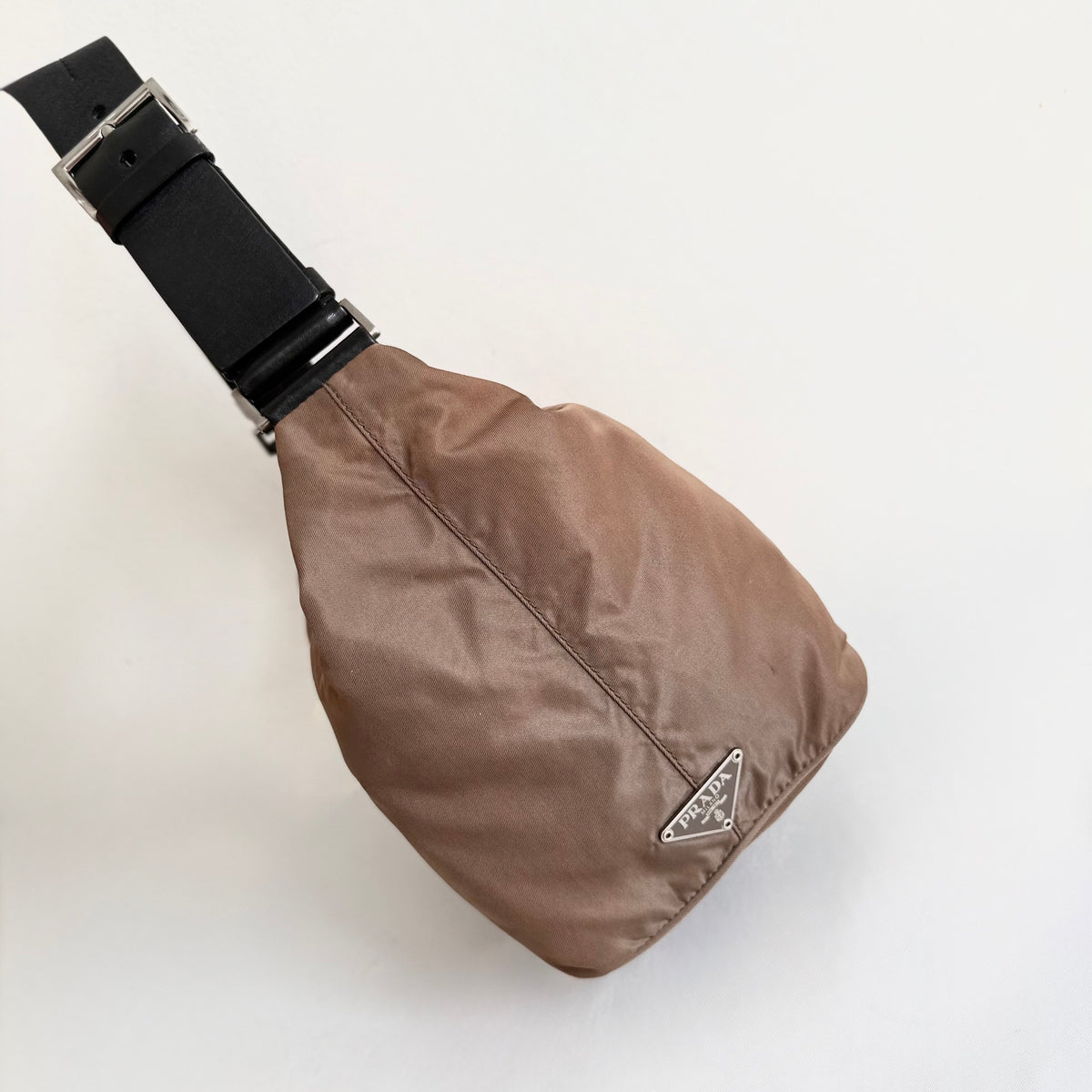 Prada Brown Nylon Hobo Bag