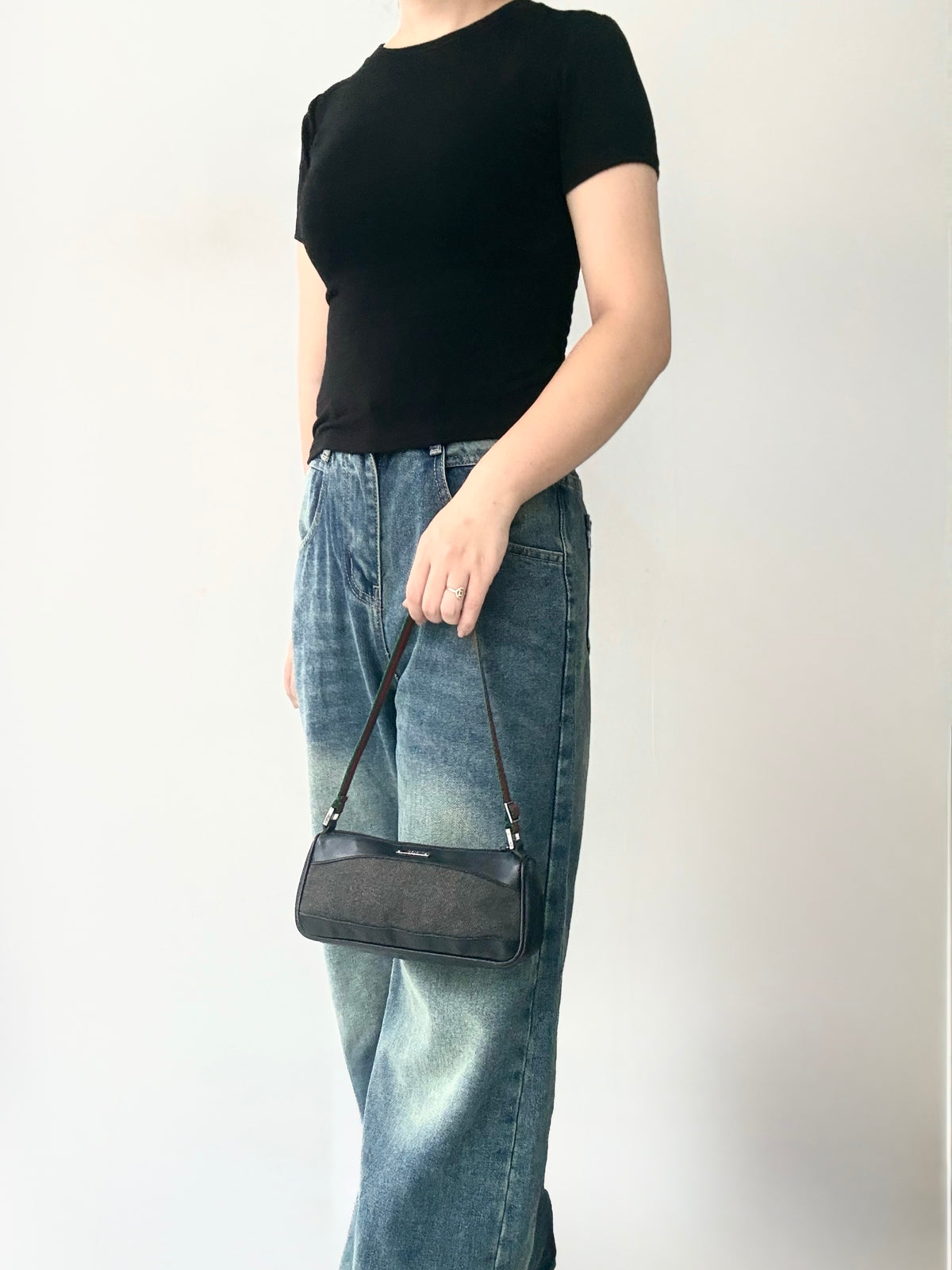 Gucci Denim Web shoulder bag