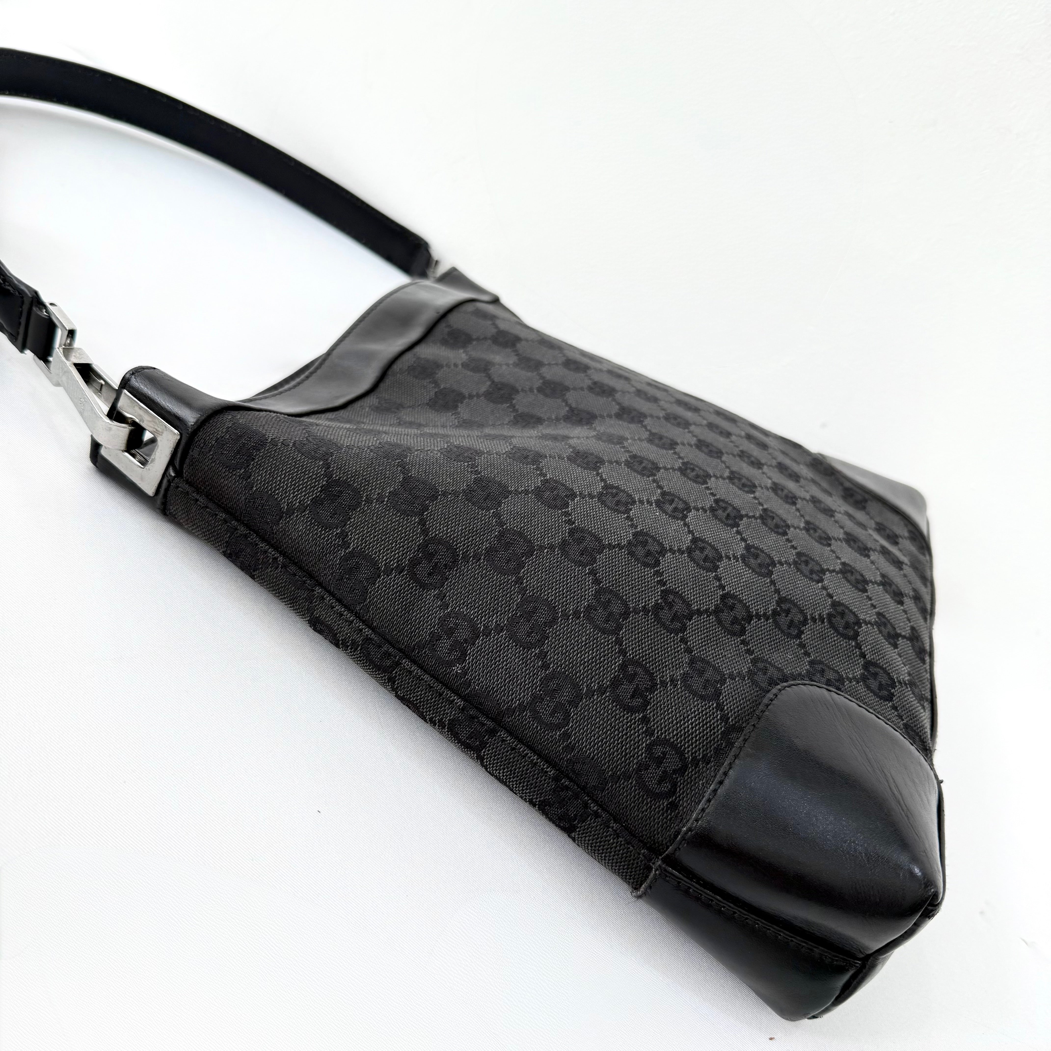 Gucci Black GG Canvas Shoulder Bag