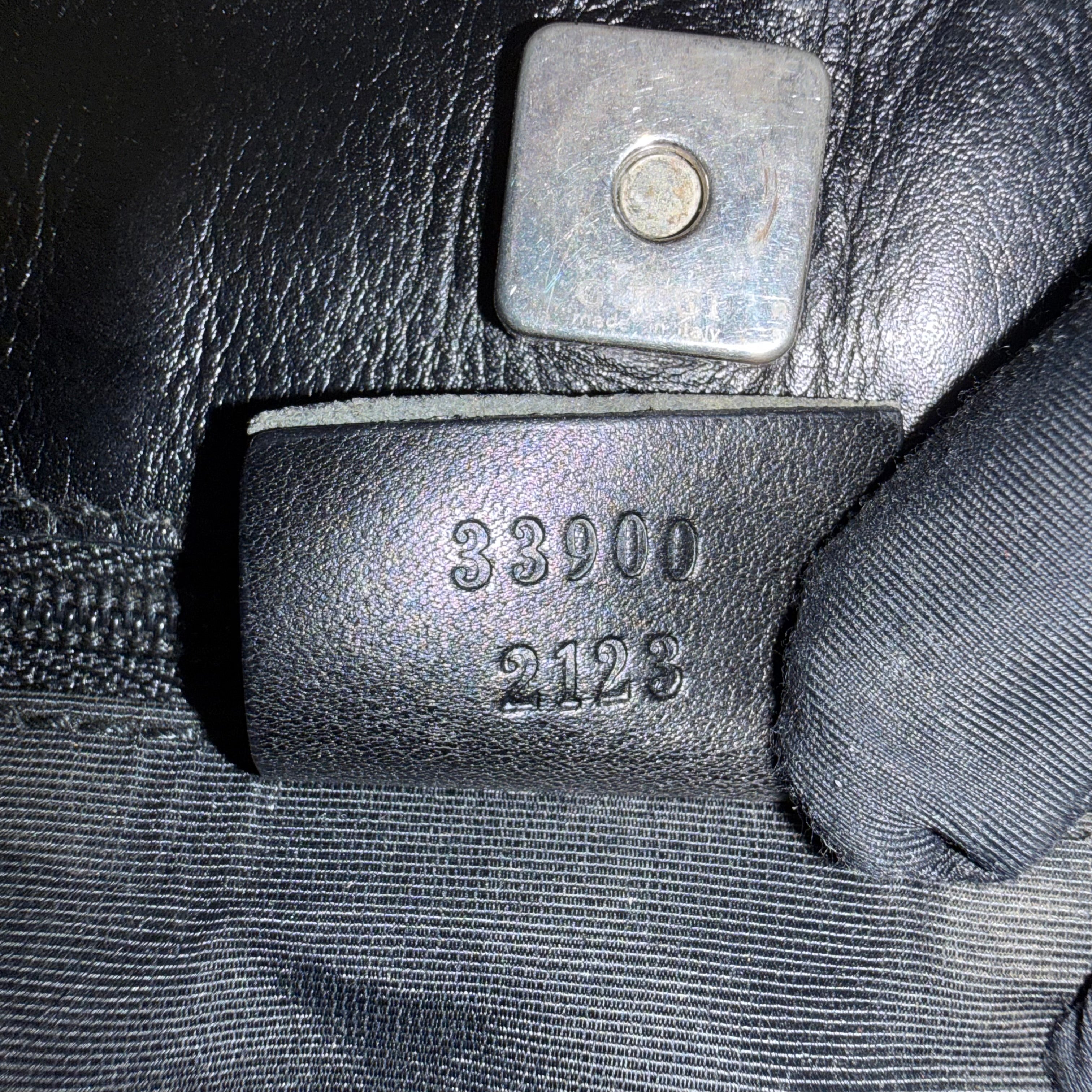 Gucci Black GG Canvas Shoulder Bag
