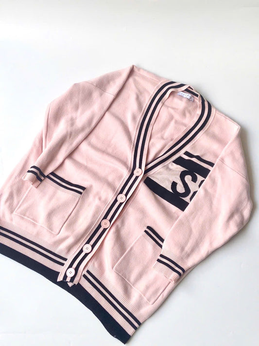 SANDRO Paris Knit Cardigan Pink
