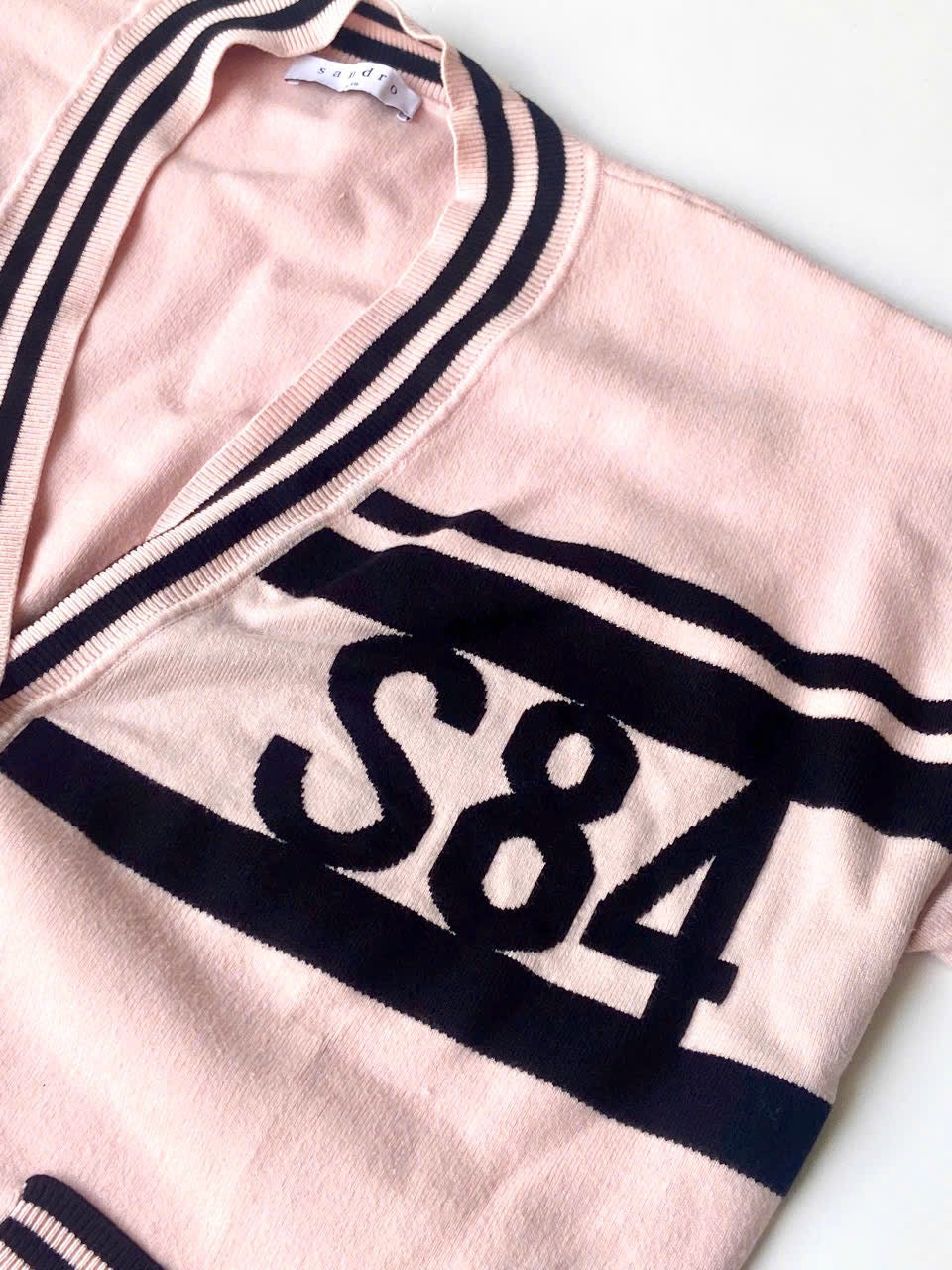SANDRO Paris Knit Cardigan Pink