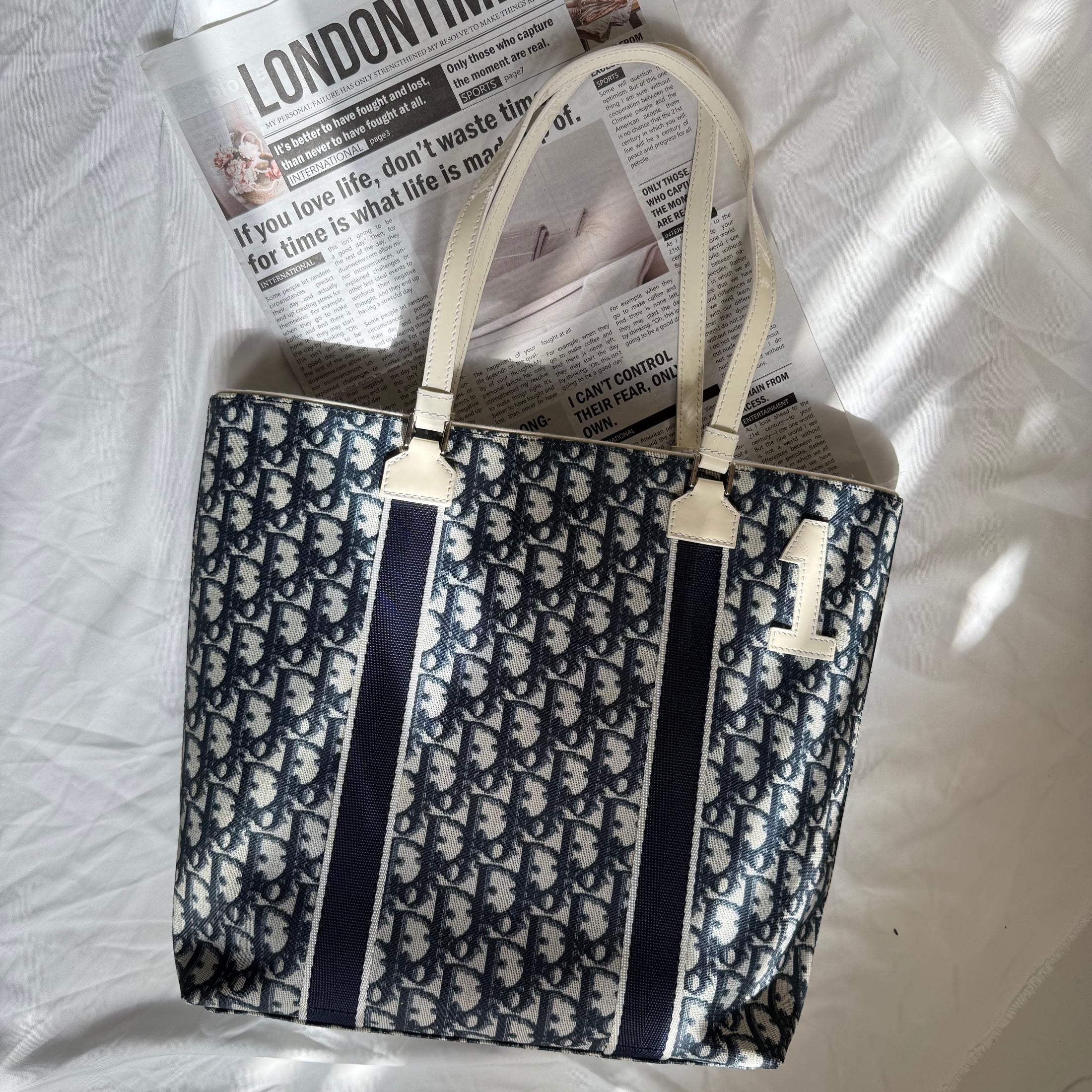 Christian Dior Monogram Trotter No. 1 Tote Bag Navy