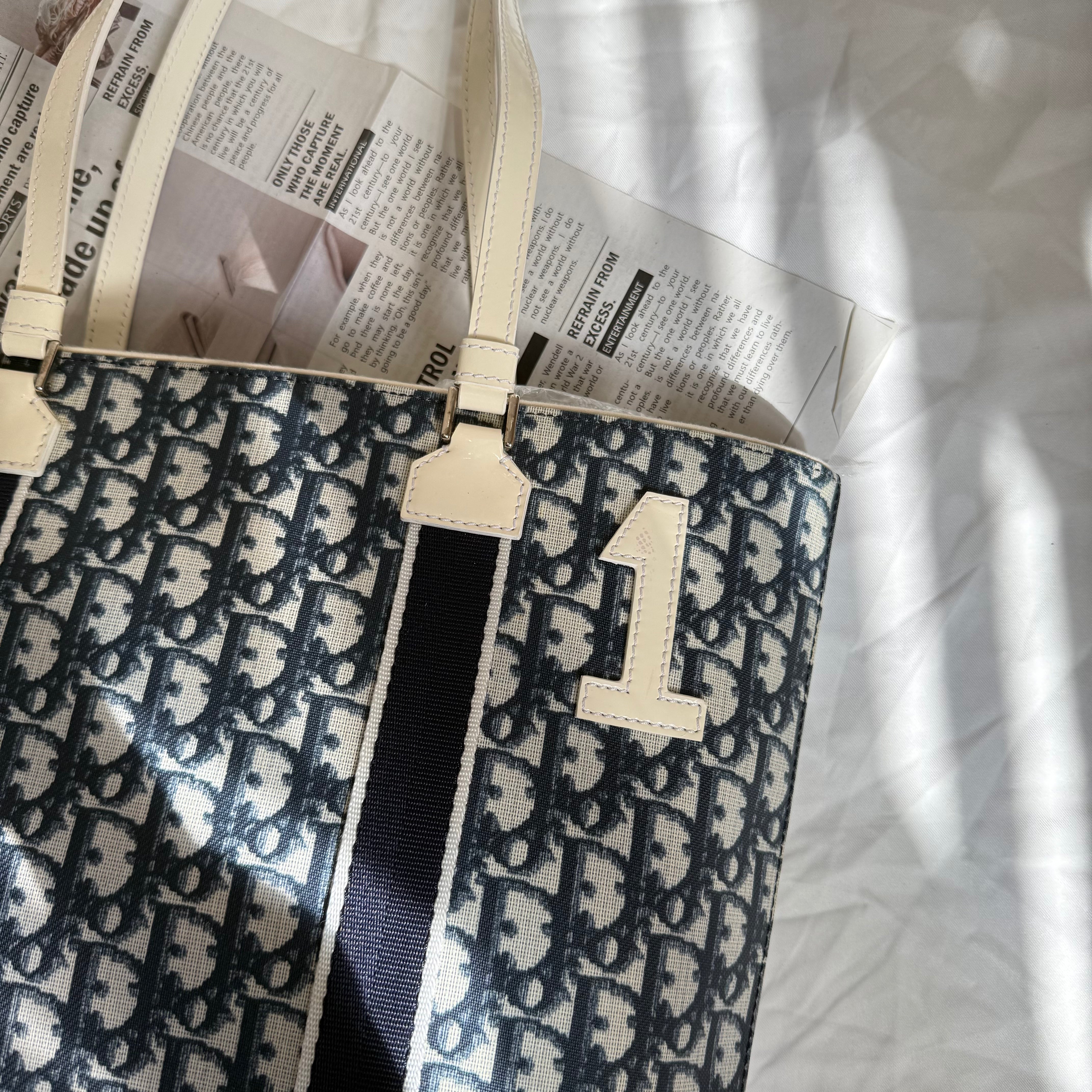 Christian Dior Monogram Trotter No. 1 Tote Bag Navy