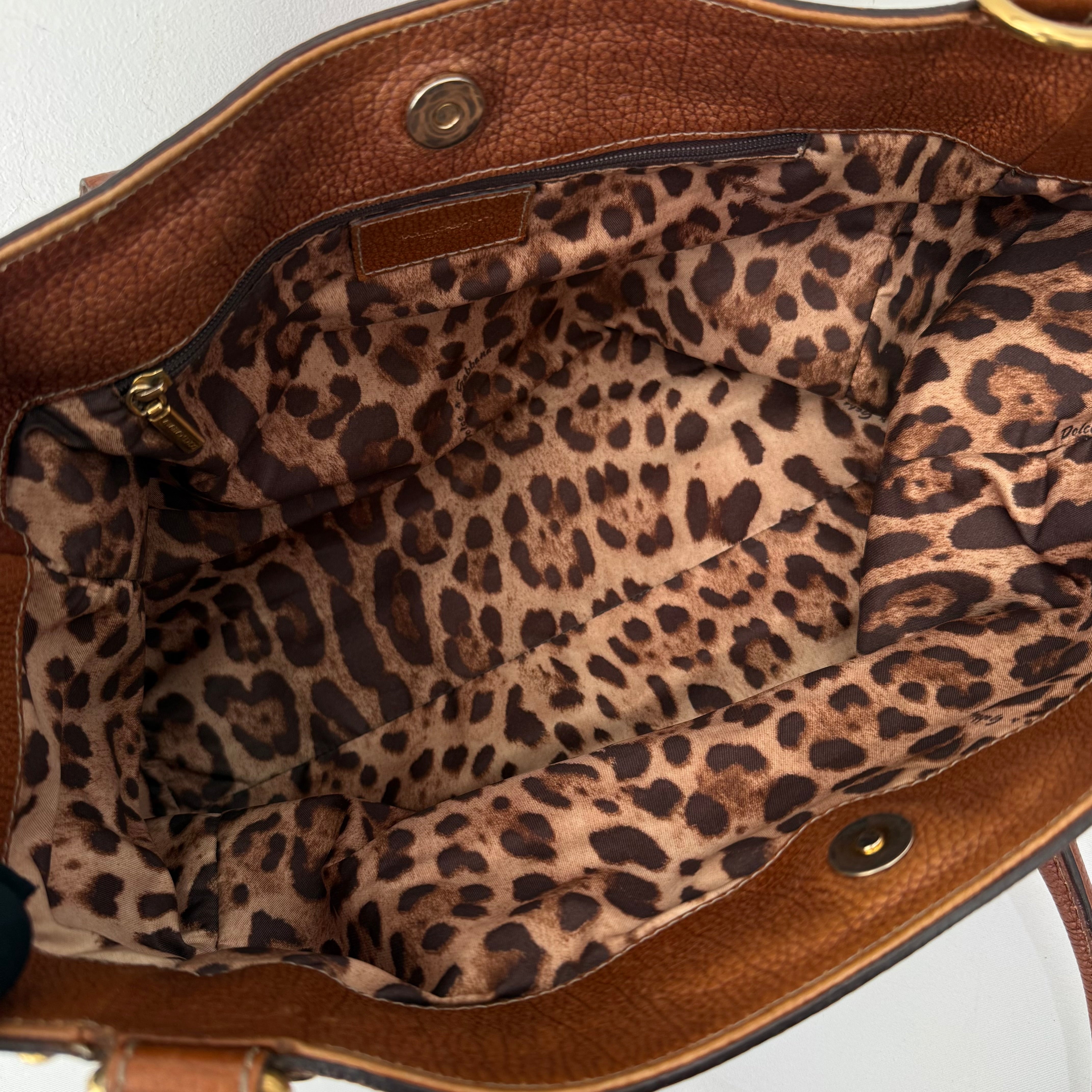 Dolce & Gabbana Brown Leather Satchel