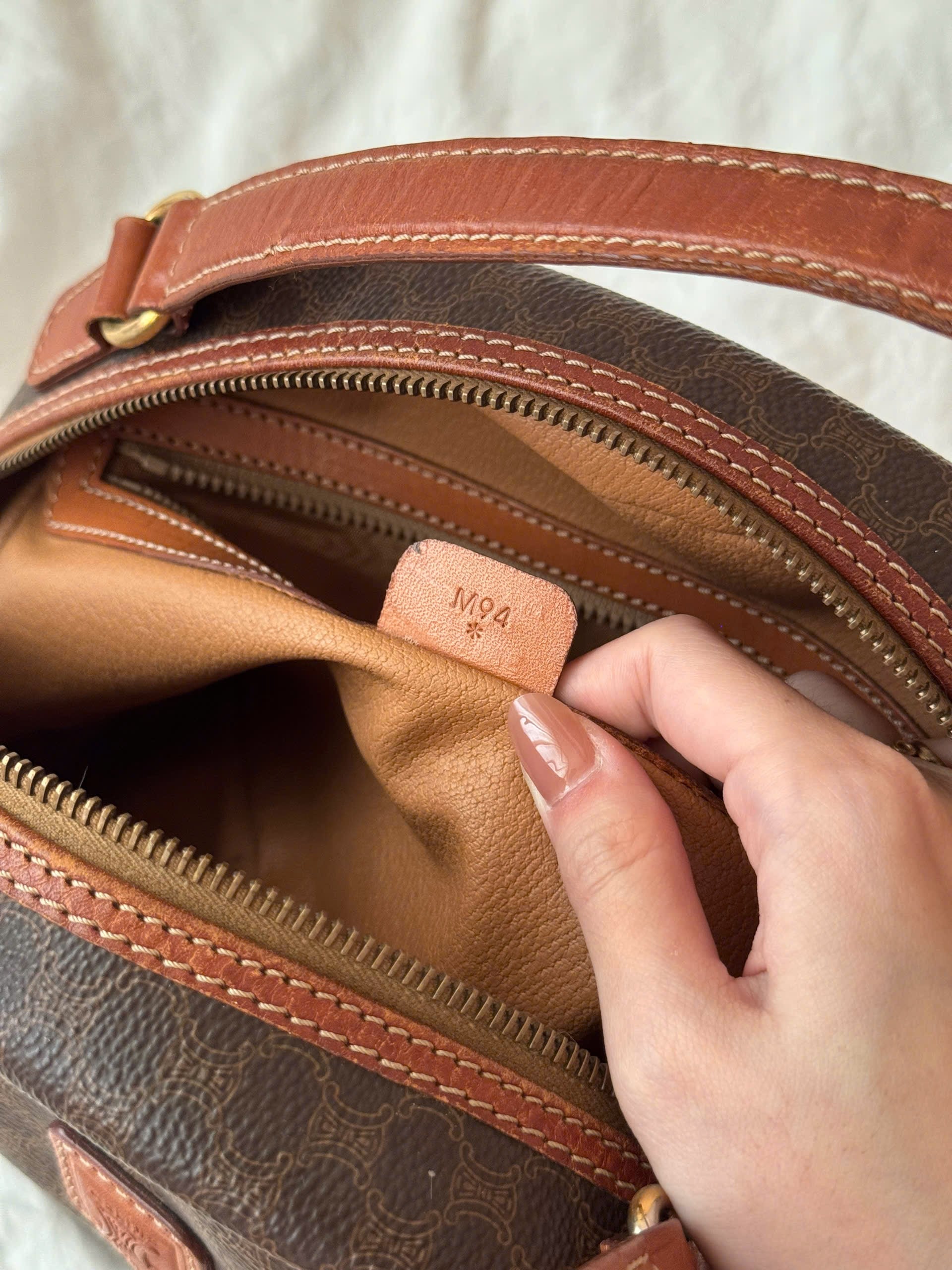 Celine Triomphe Macadam Vintage Bowling Bag