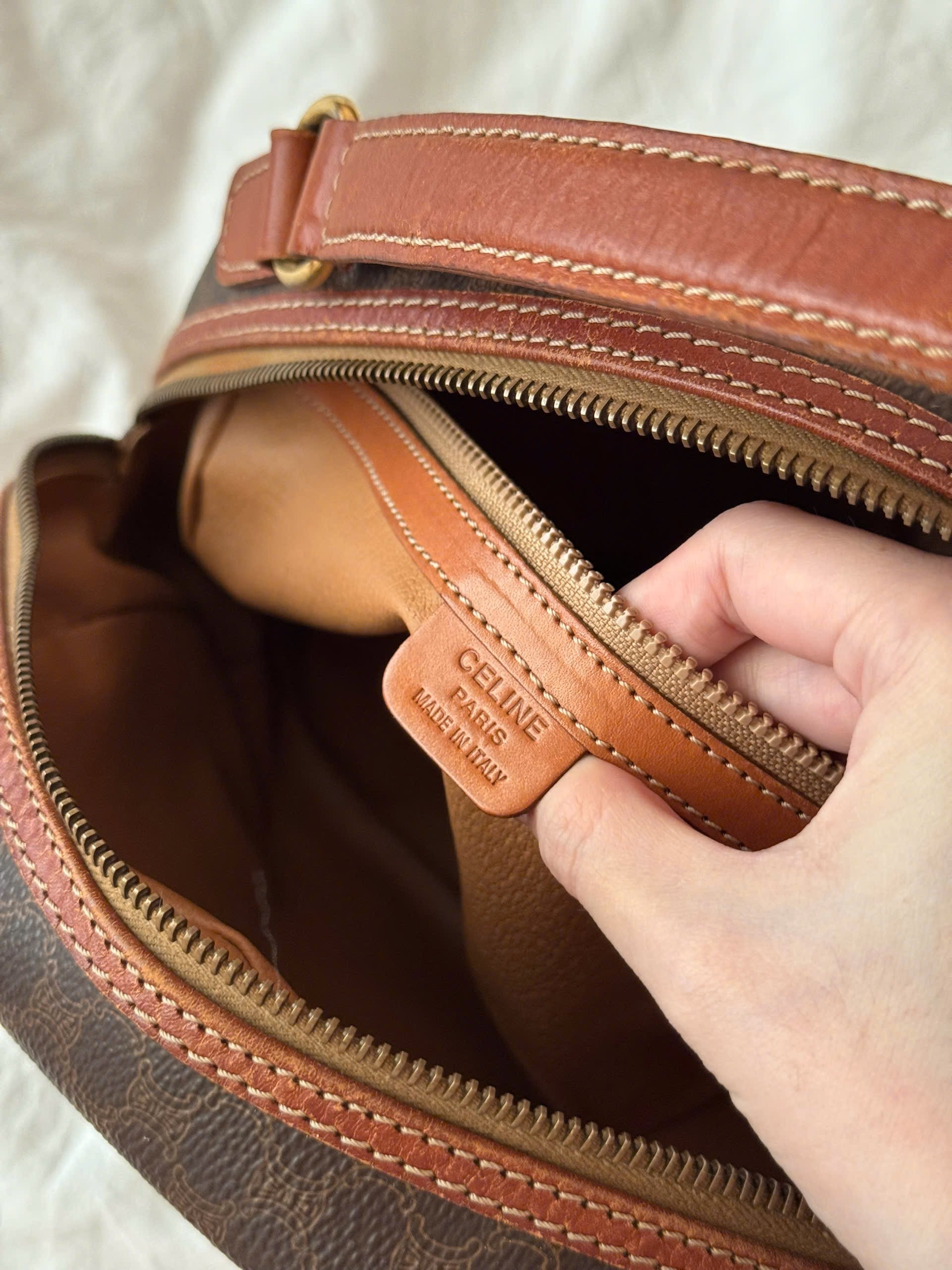 Celine Triomphe Macadam Vintage Bowling Bag