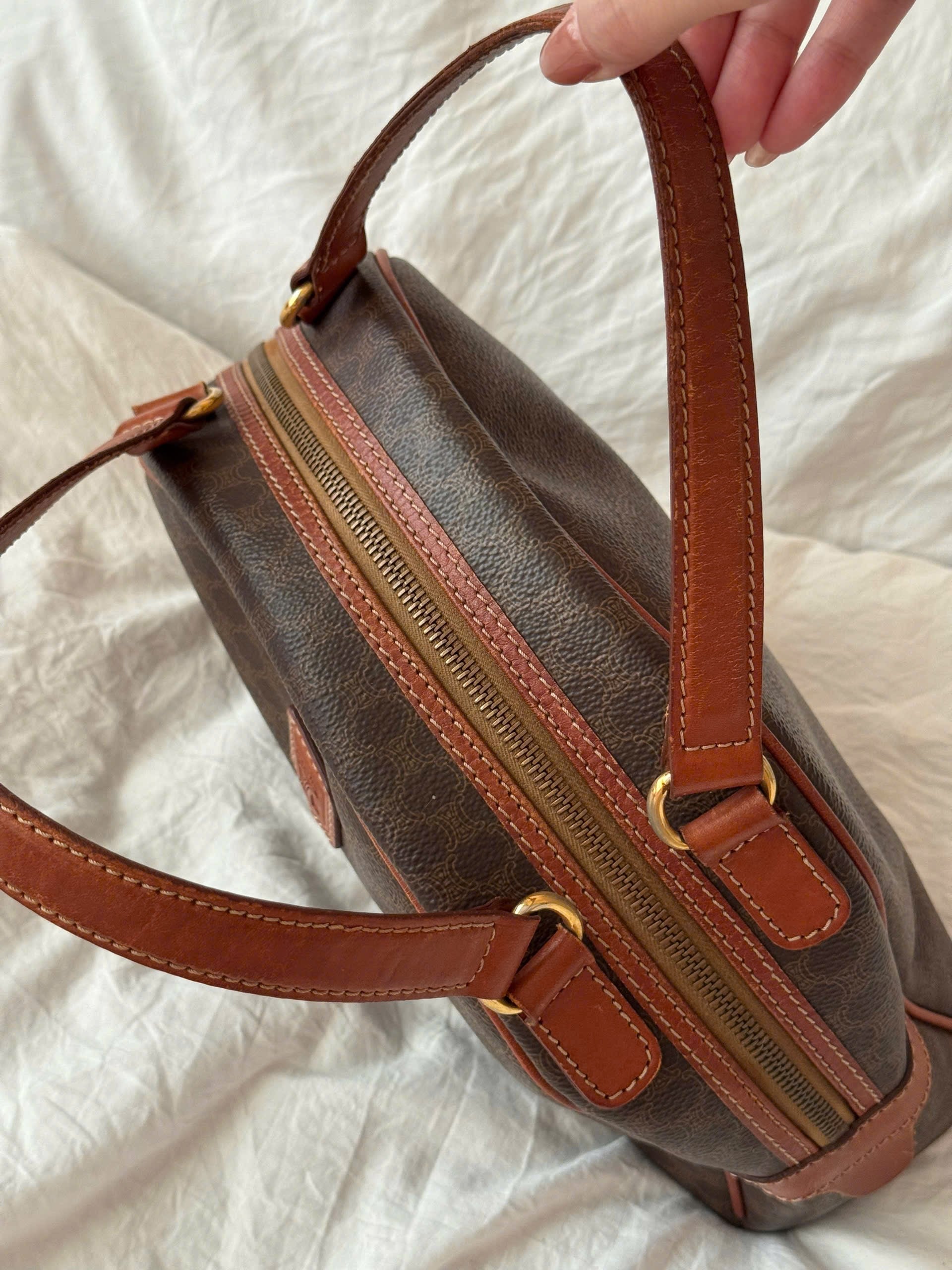 Celine Triomphe Macadam Vintage Bowling Bag