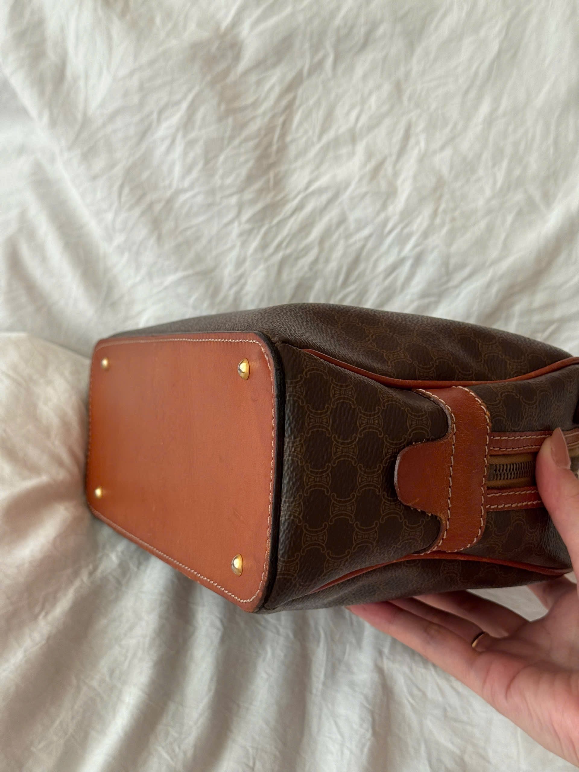 Celine Triomphe Macadam Vintage Bowling Bag