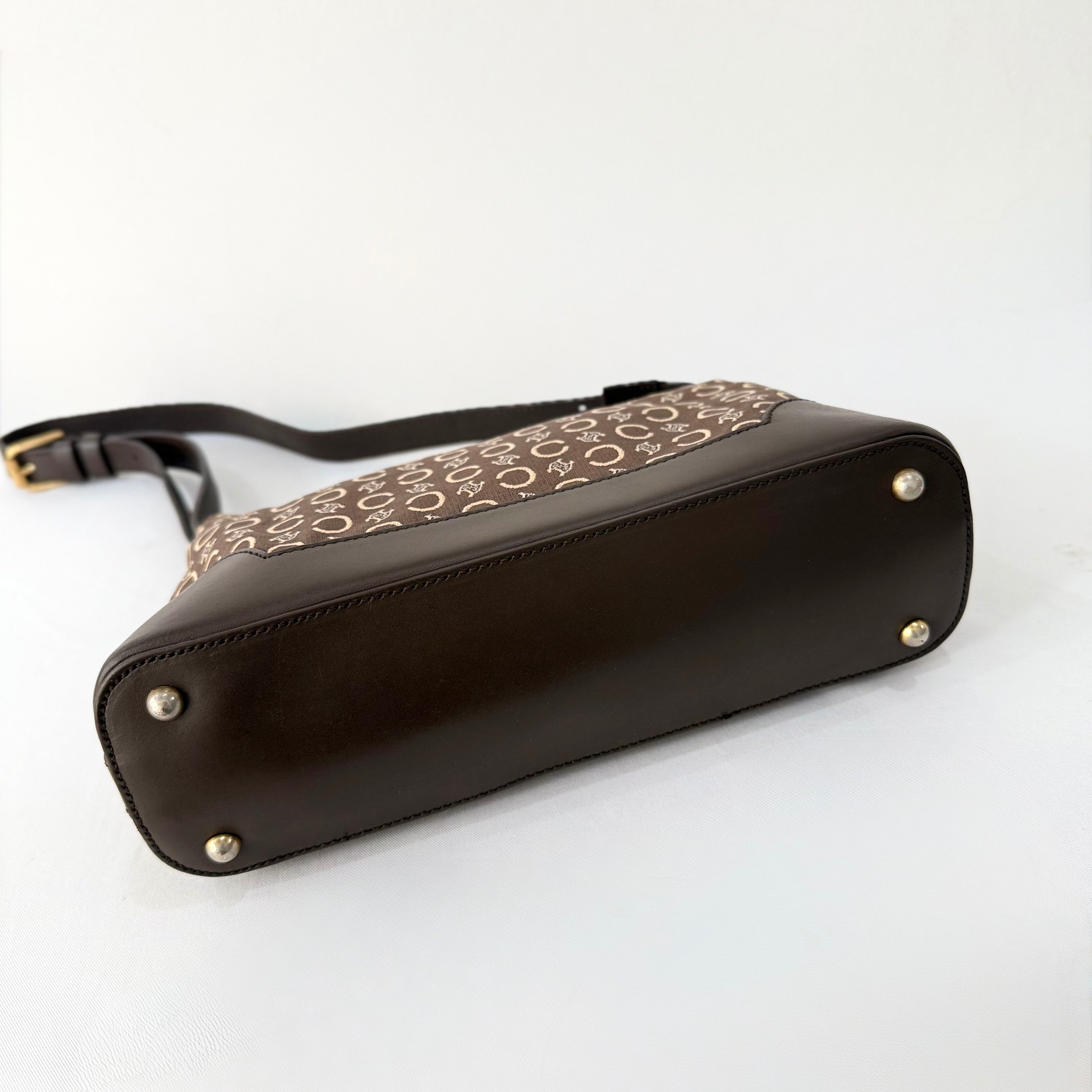 Celine C Brown Macadam Canvas shoulder bag