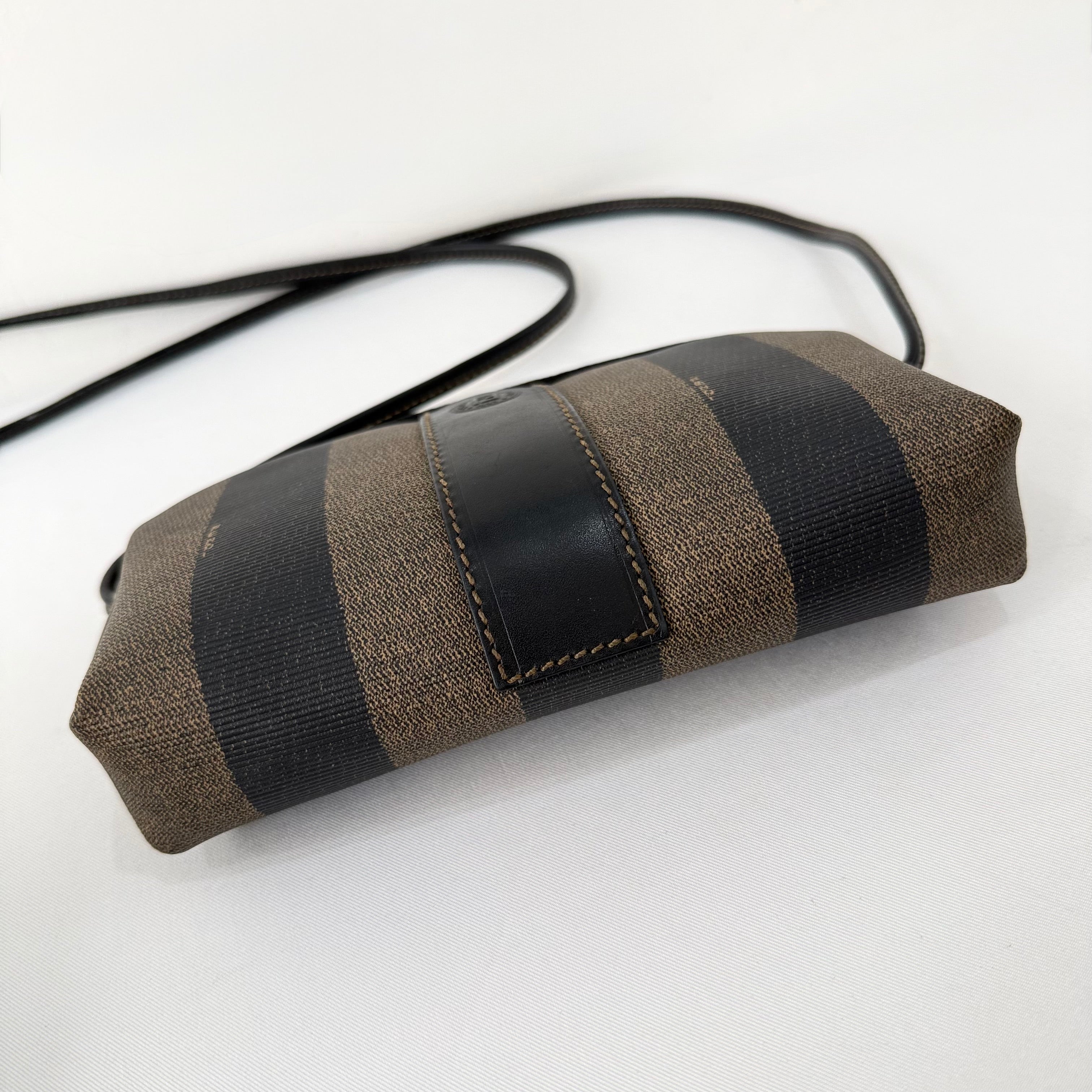 Vintage Pequin Crossbody Coated Canvas Small
