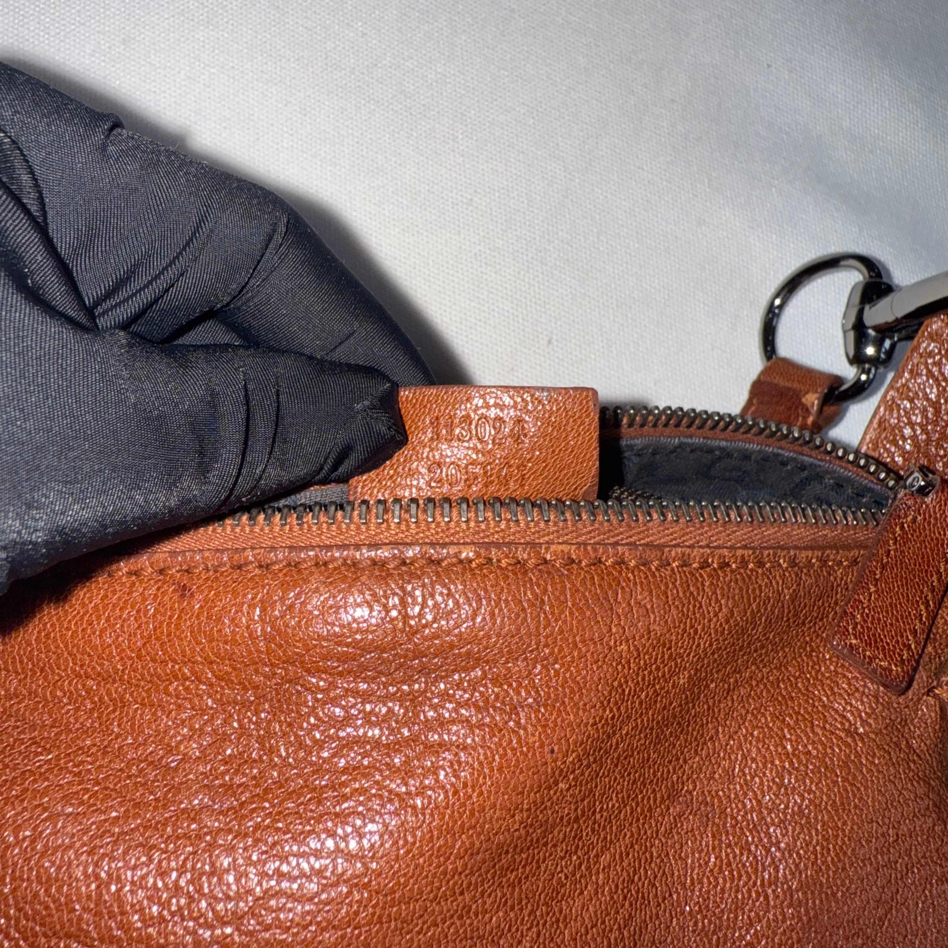 Gucci Vintage Brown Leather Shoulder Bag