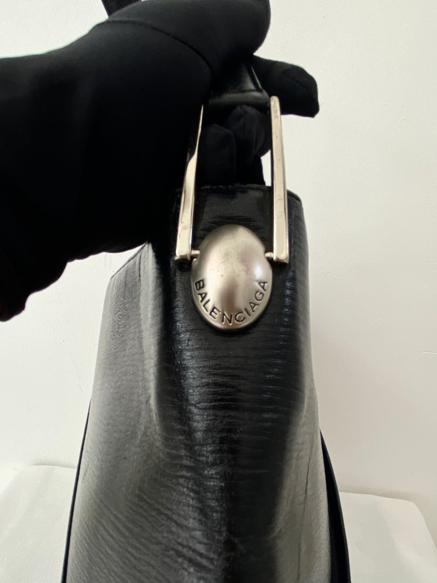 Balenciaga Black Leather Handbag