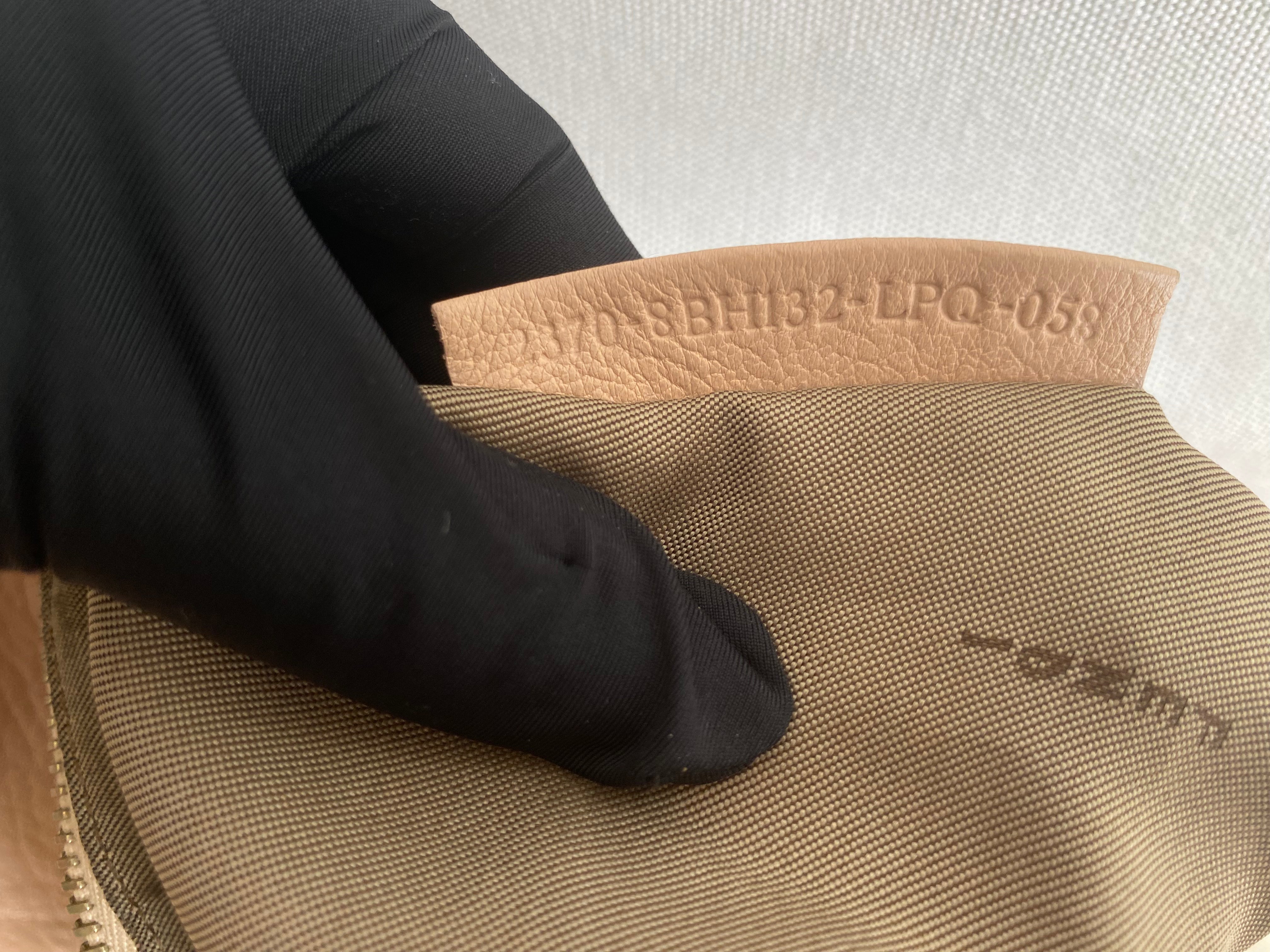 Fendi Beige Leather Logo Tote