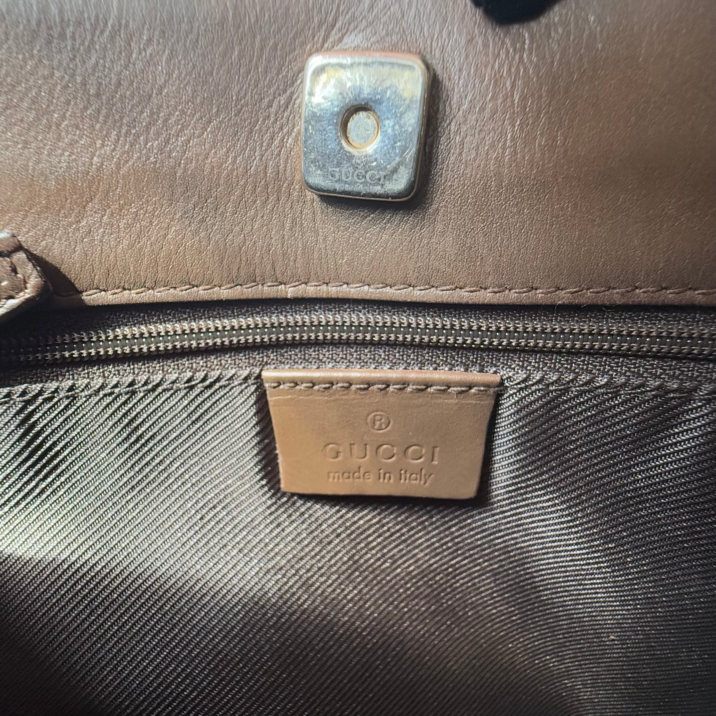 Gucci GG Brown Canvas Shoulder Bag