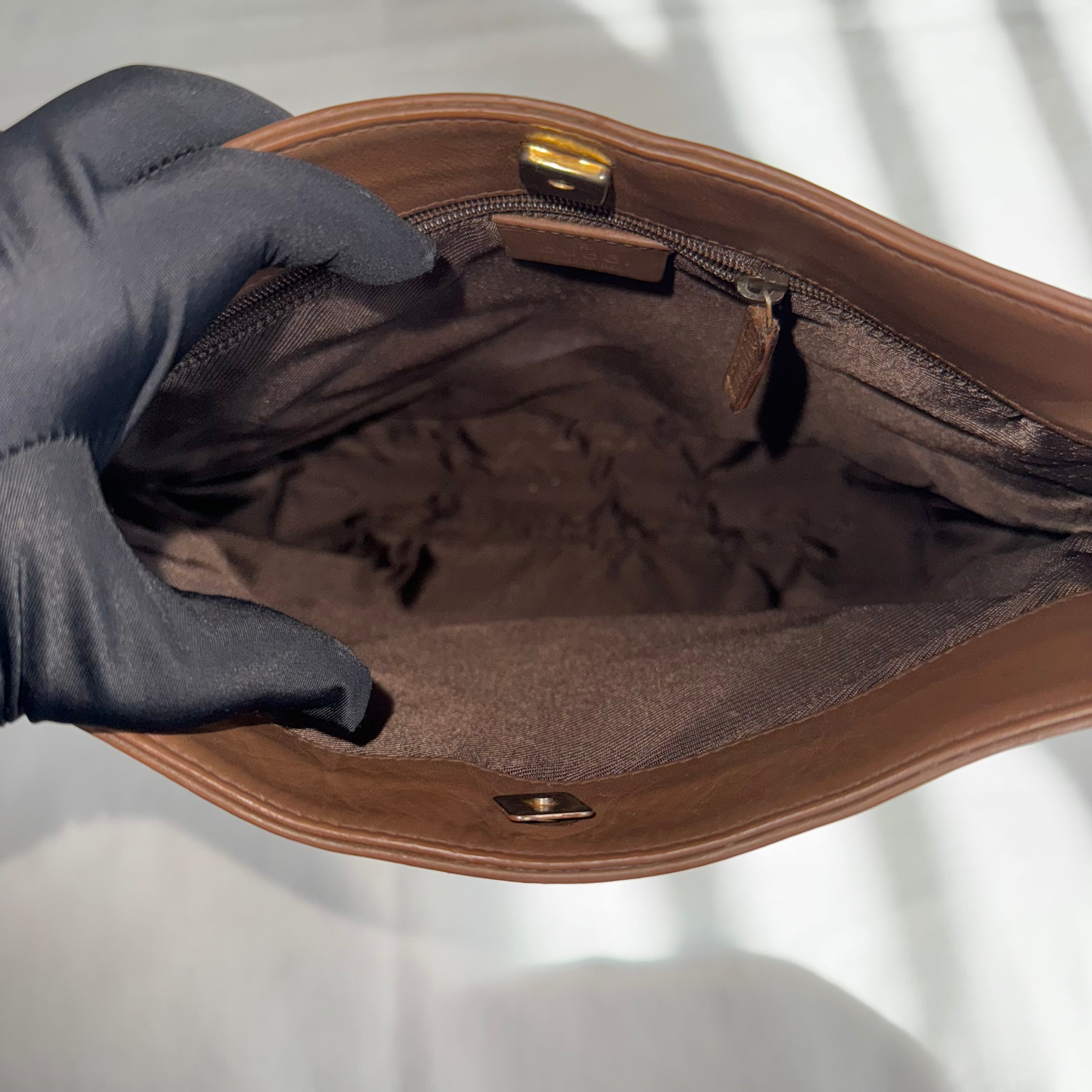 Gucci GG Brown Canvas Shoulder Bag