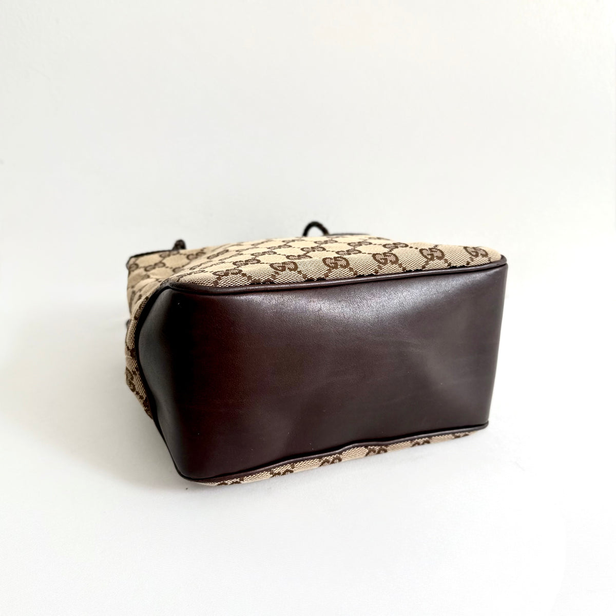 Gucci GG Brown Monogram Bucket Bag