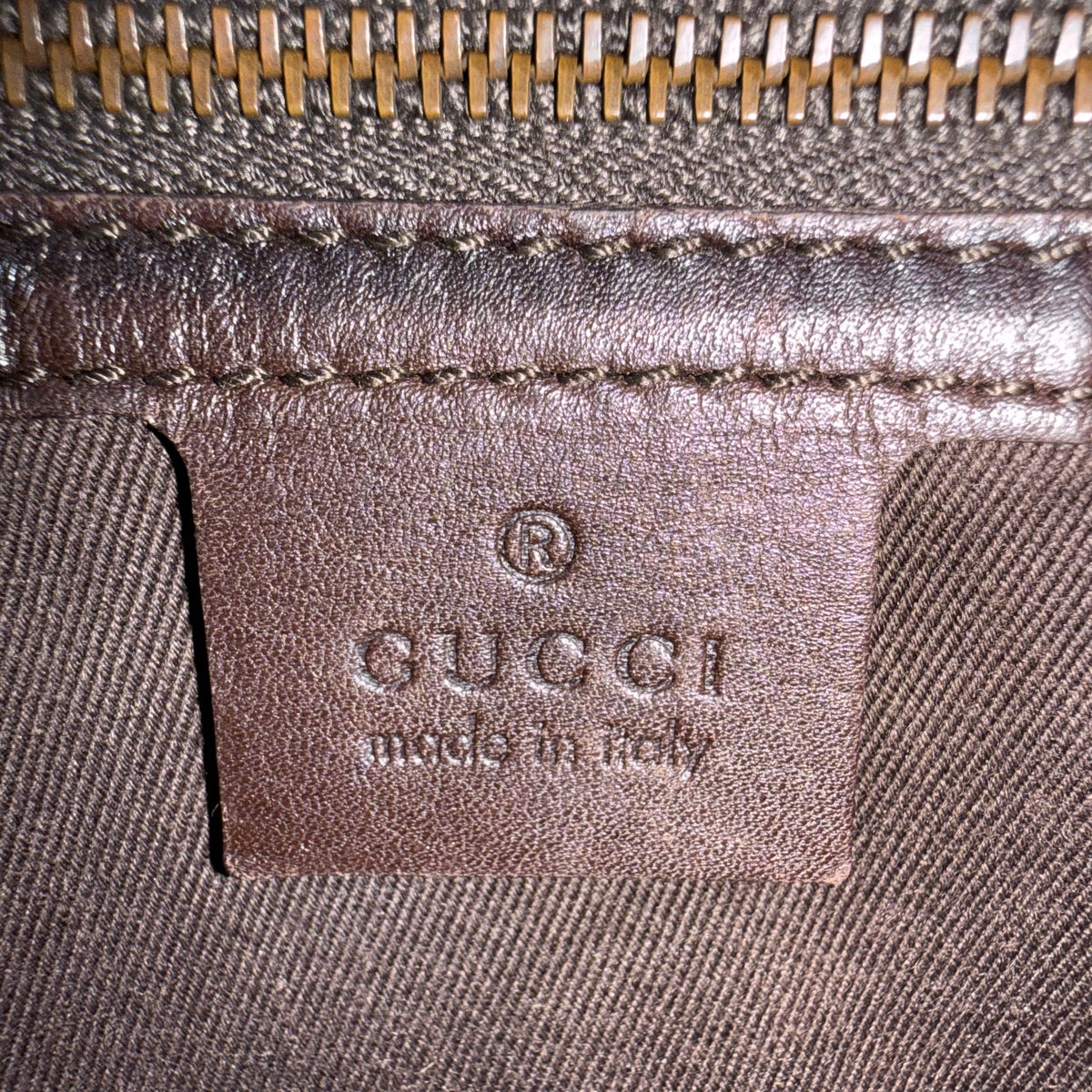Gucci GG Brown Monogram Bucket Bag