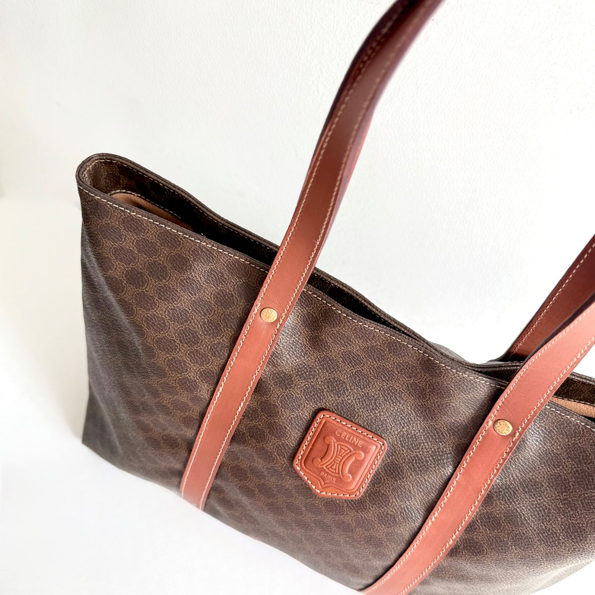 Celine Macadam Coated Canvas Tote Bag