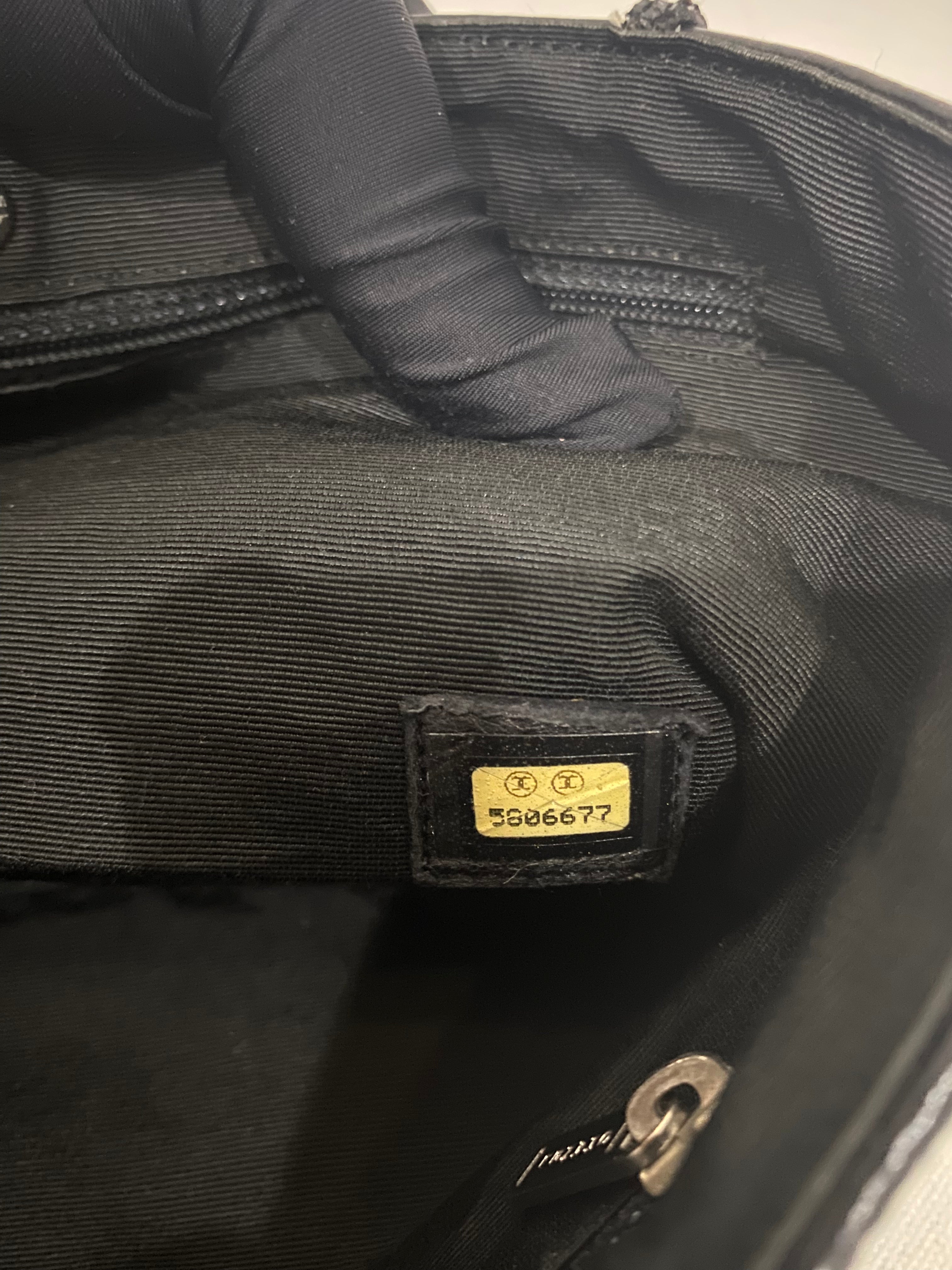 Chanel Vintage Fringe CC Tote Quilted Printed Canvas