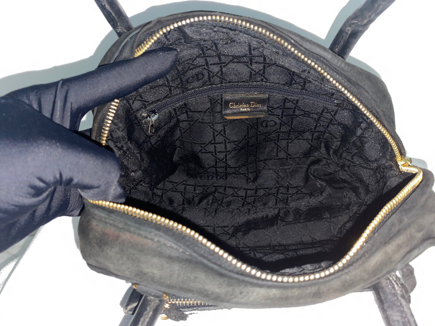 Christian Dior Black Cannage Vintage Handbag