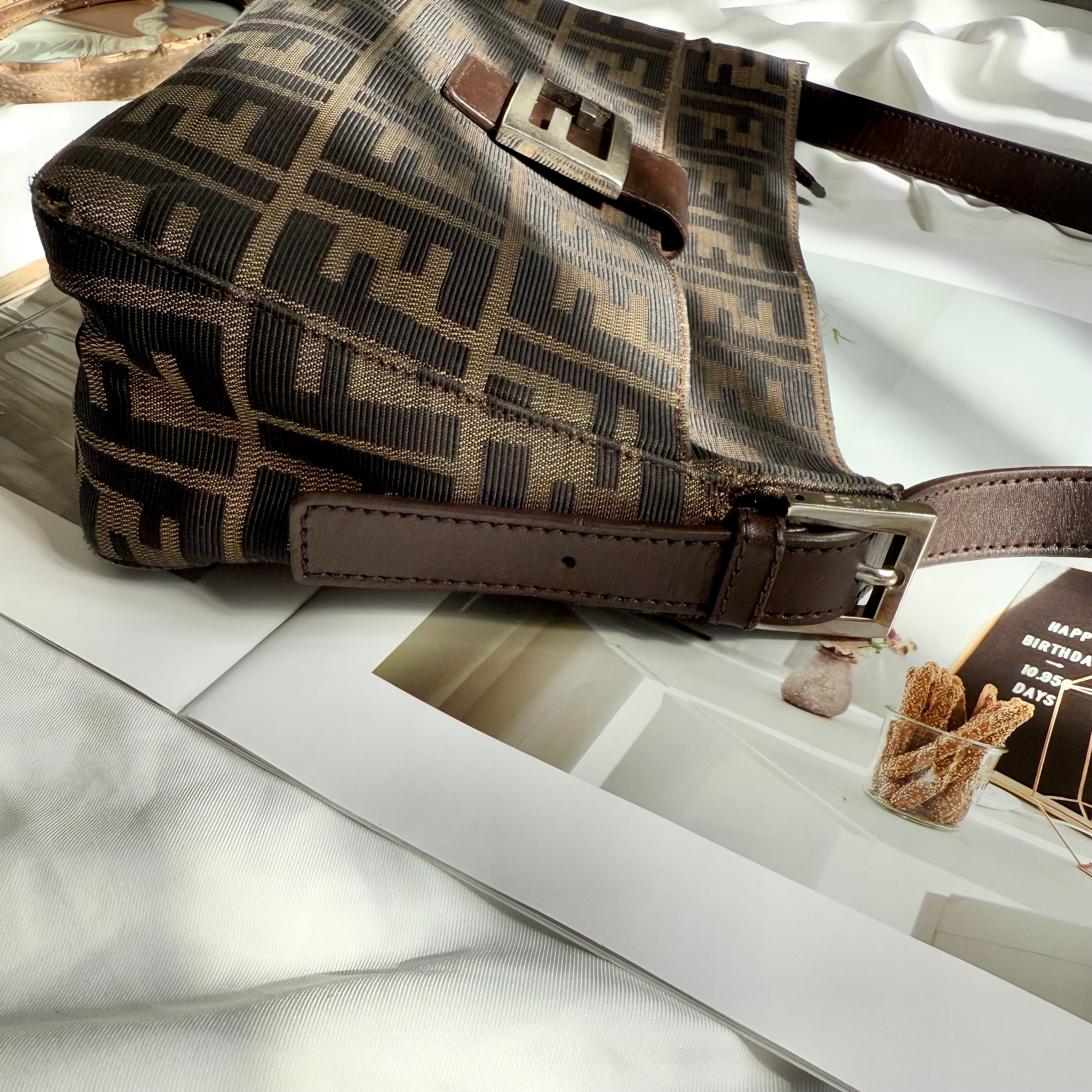 Fendi Zucca FF Mamma Baguette Flap