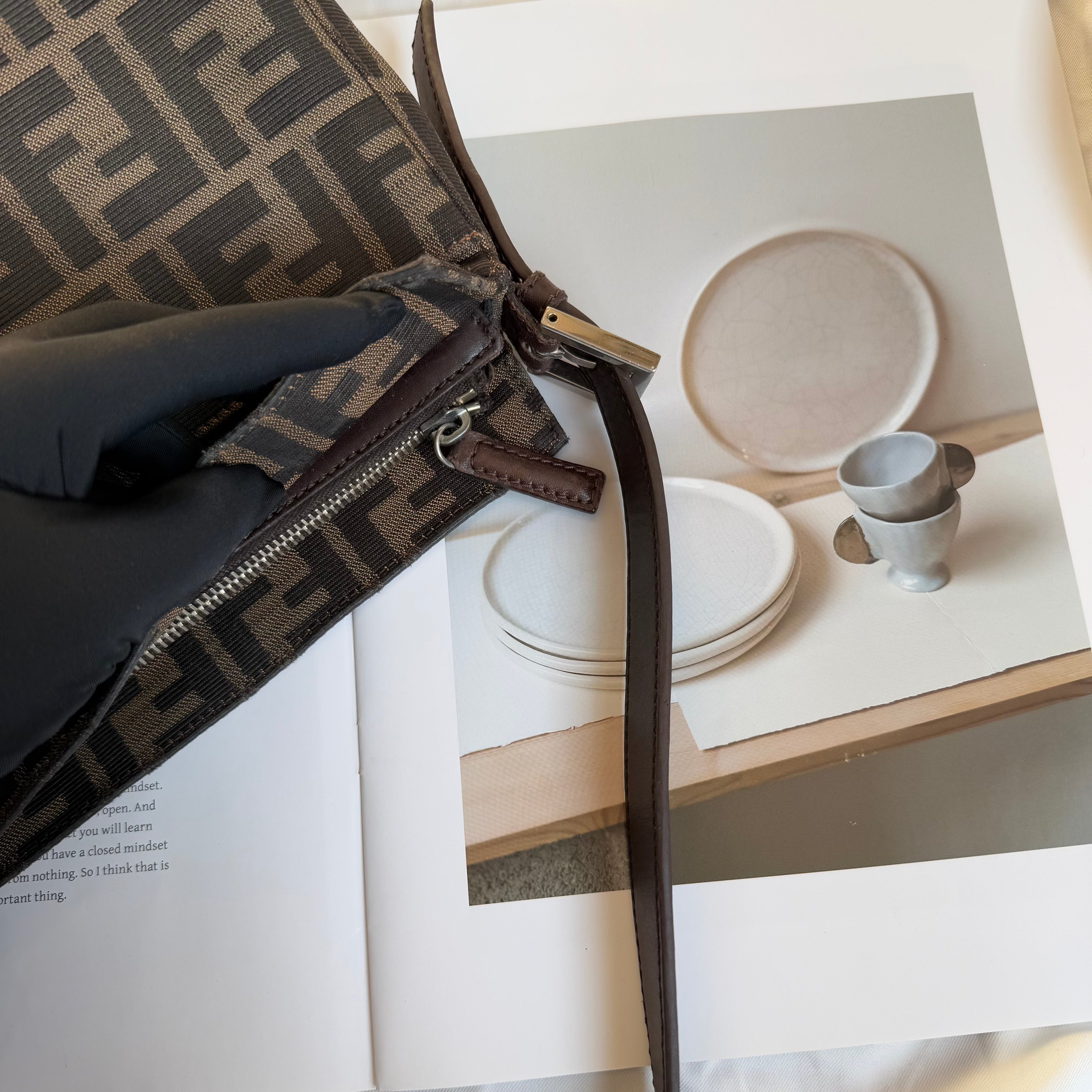 Fendi Zucca FF Mamma Baguette Flap