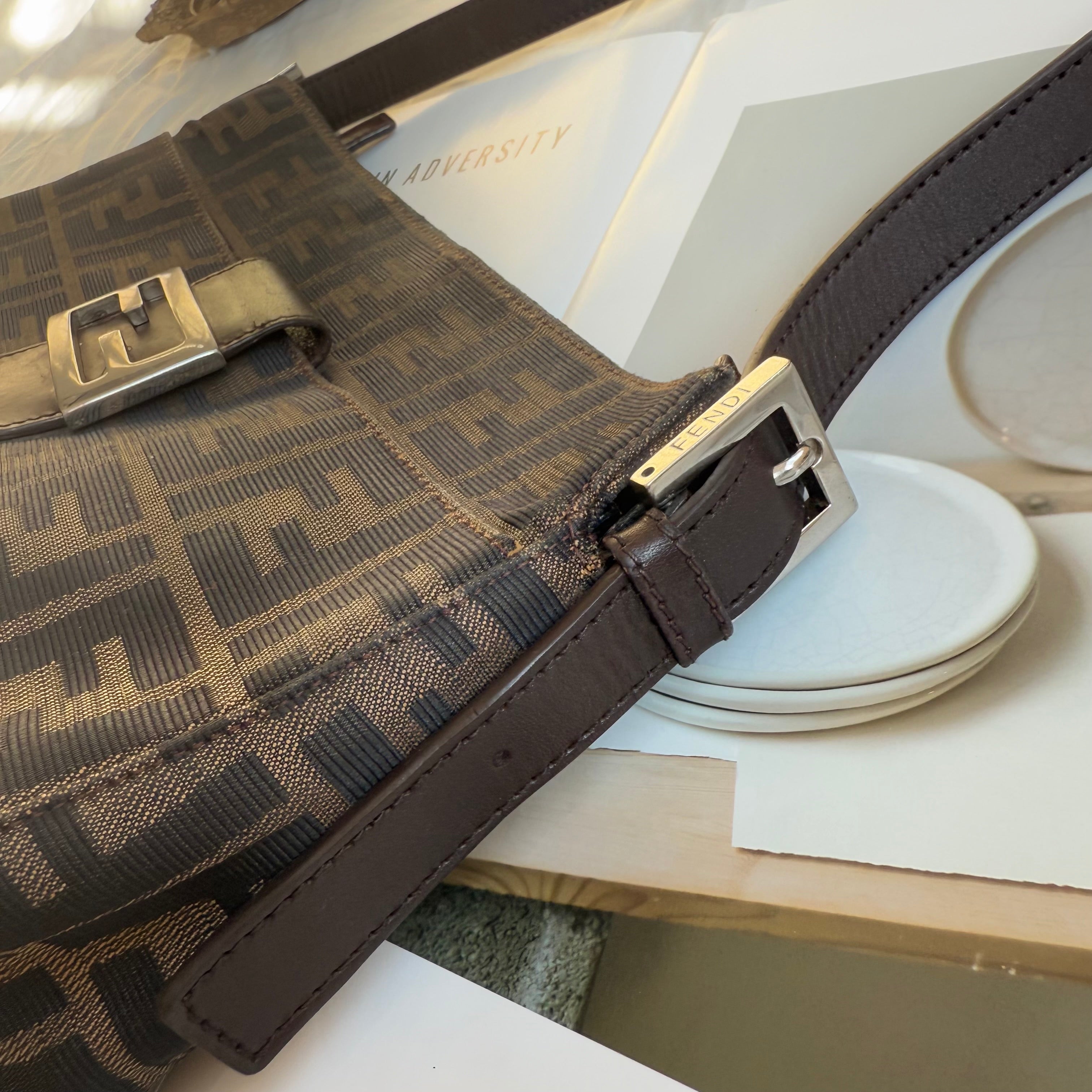 Fendi Zucca FF Mamma Baguette Flap