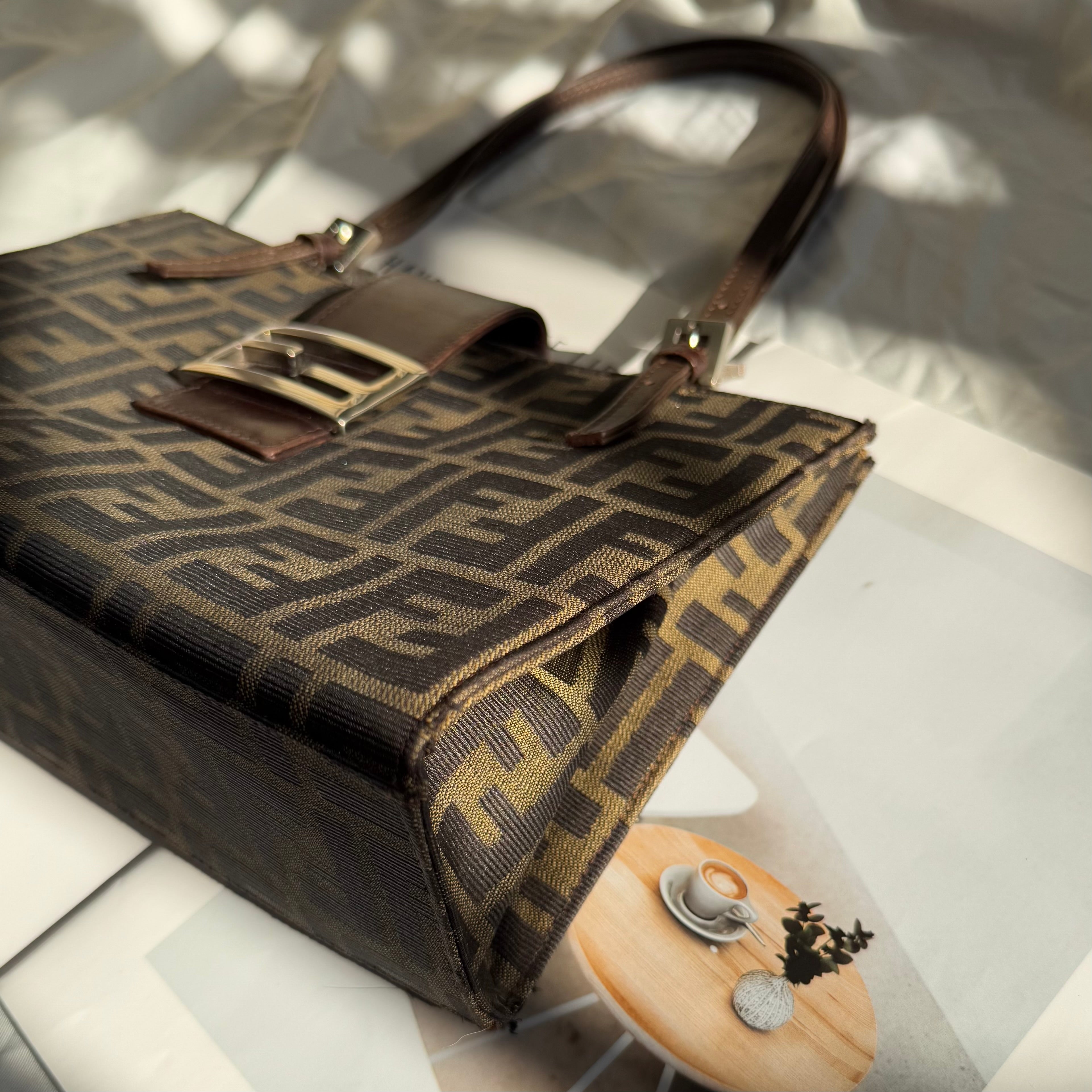 Fendi FF Monogram Baguette Tote Bag