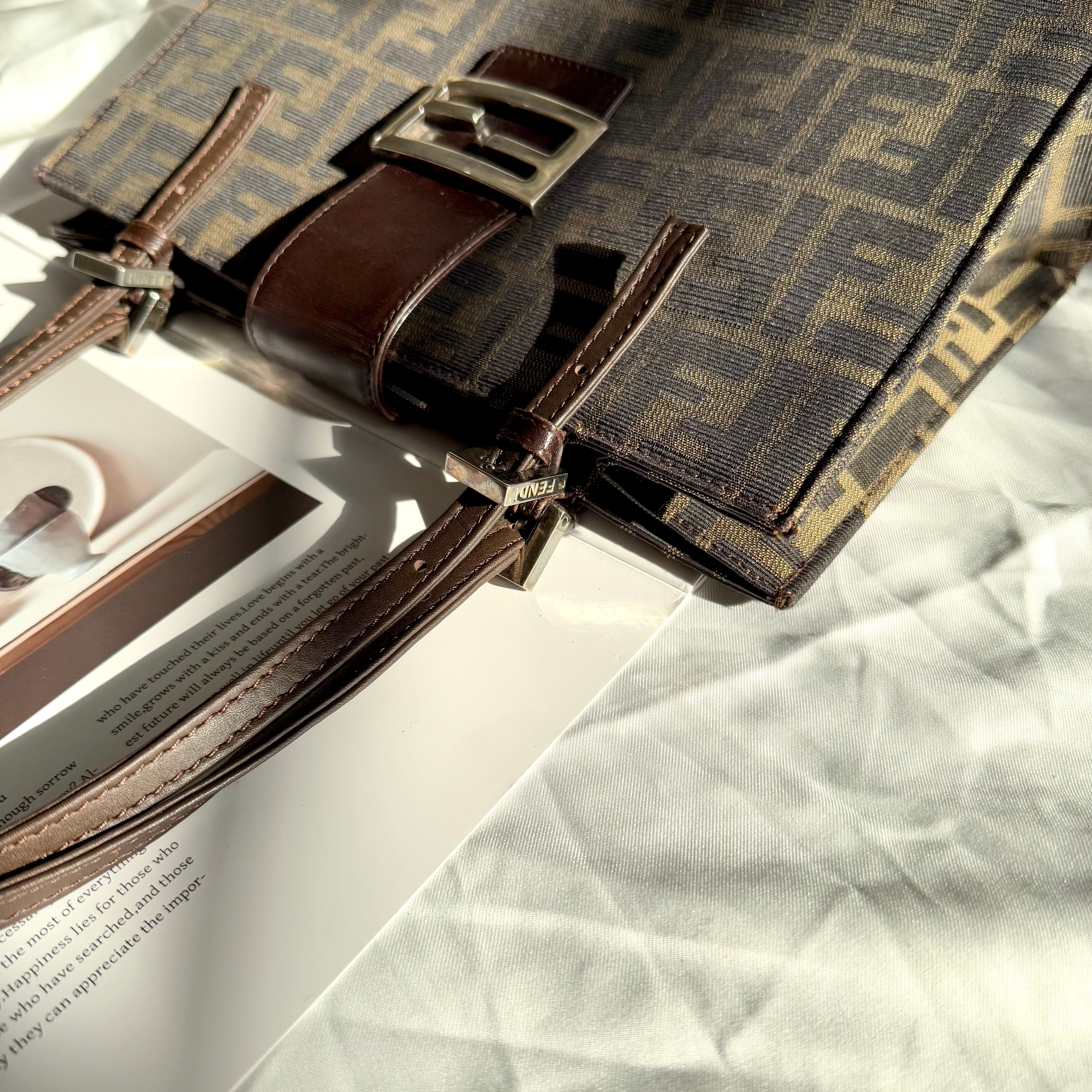 Fendi FF Monogram Baguette Tote Bag