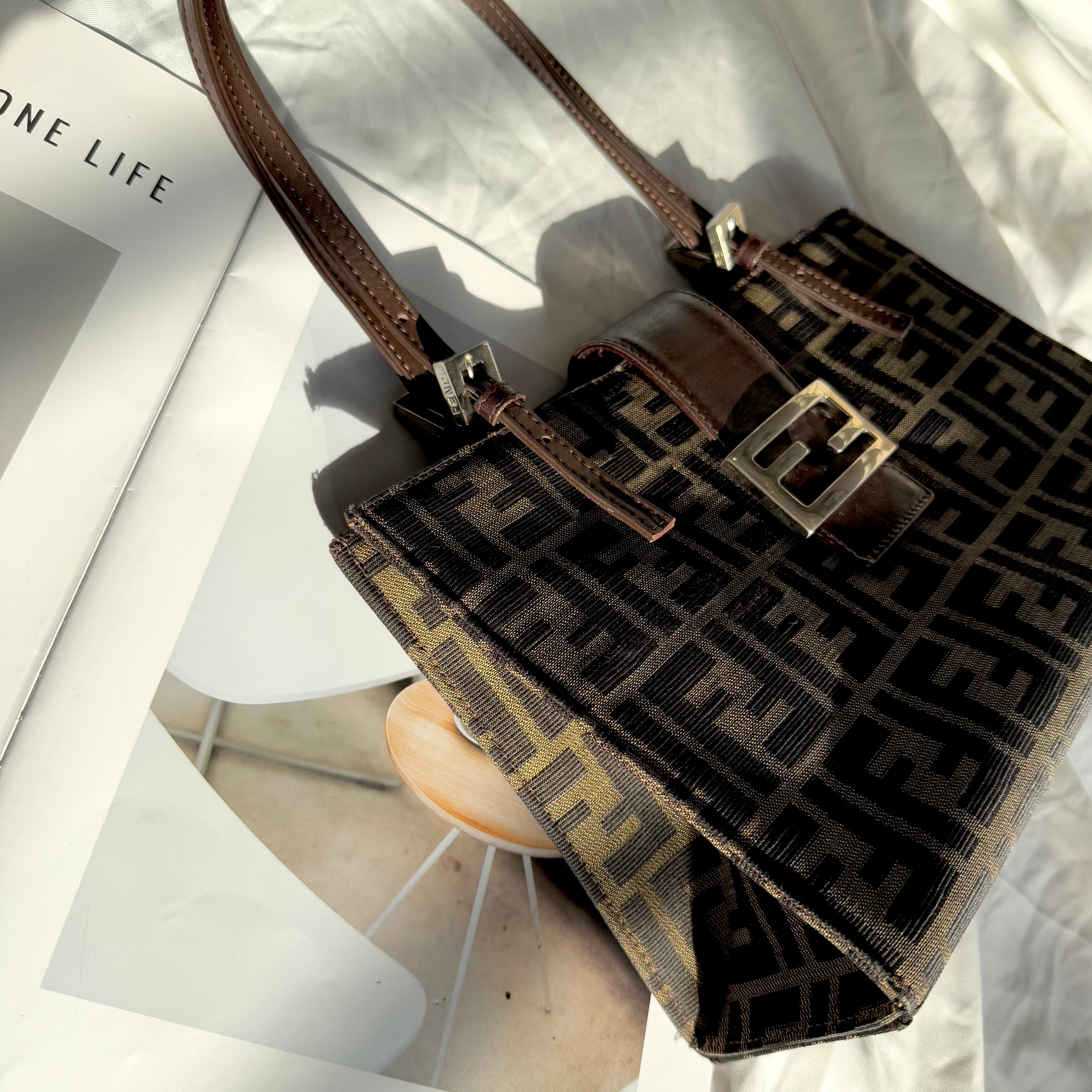 Fendi FF Monogram Baguette Tote Bag