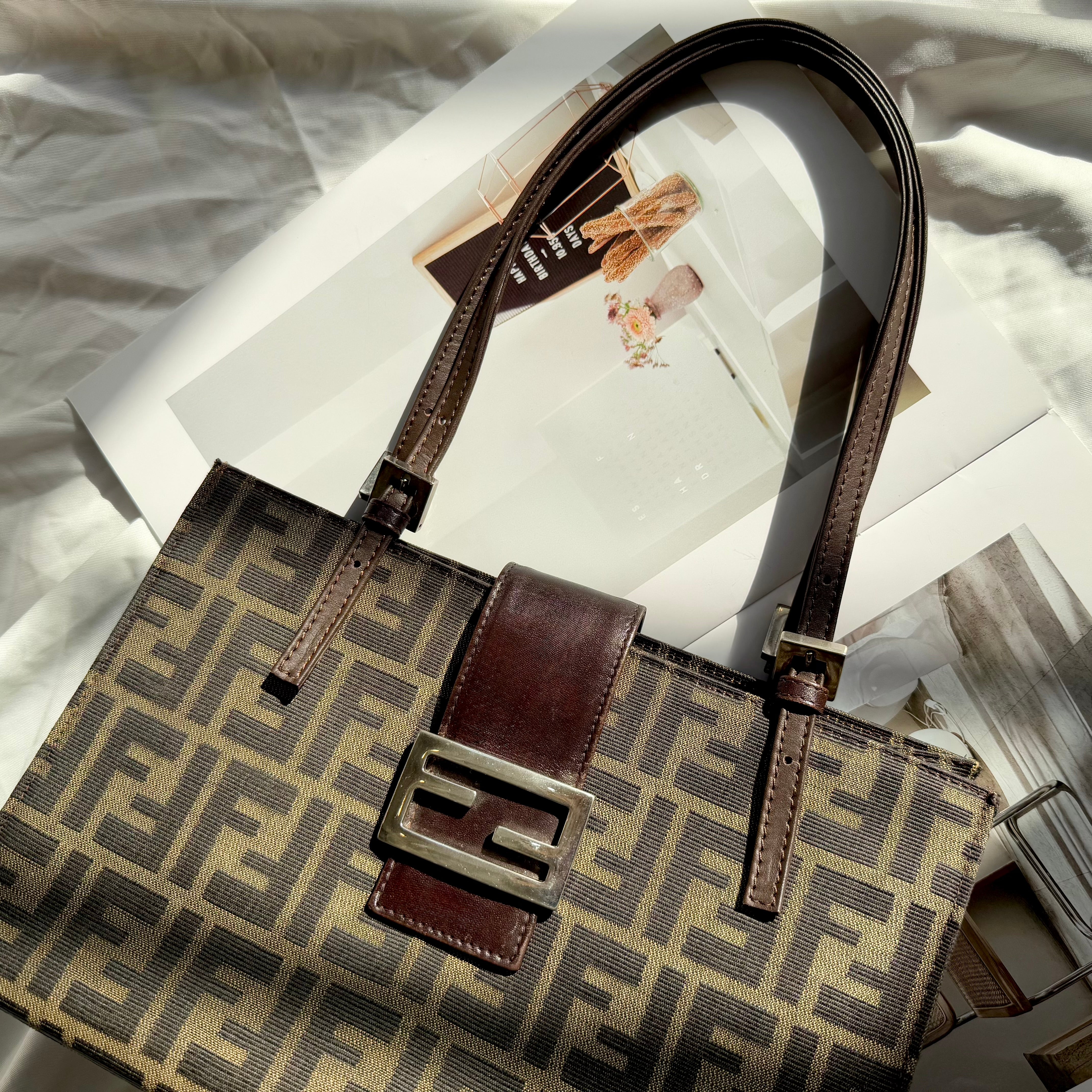 Fendi FF Monogram Baguette Tote Bag